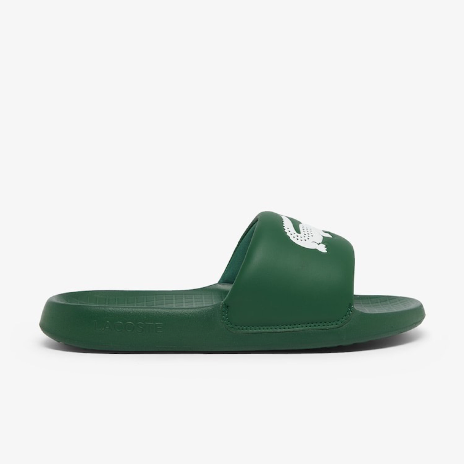 Мъжки чехли Men’s slippers Lacoste Serve Slide 1.0 51CMA0017-2D2 Dark Green / White Medial View
