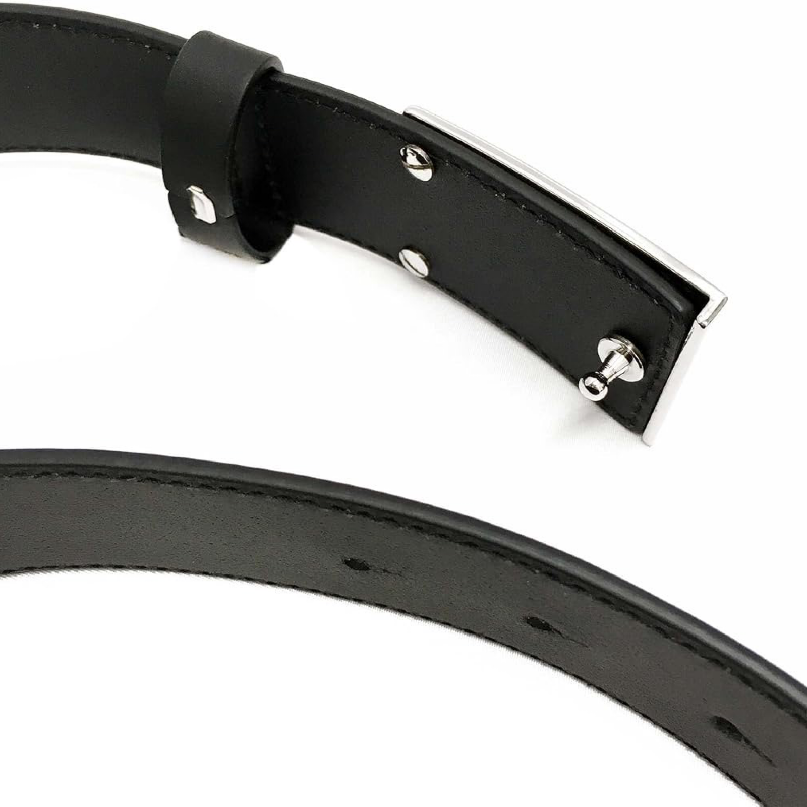 Dolce & Gabbana Black Leather Belt BC3624 B5382 80999 Inside View