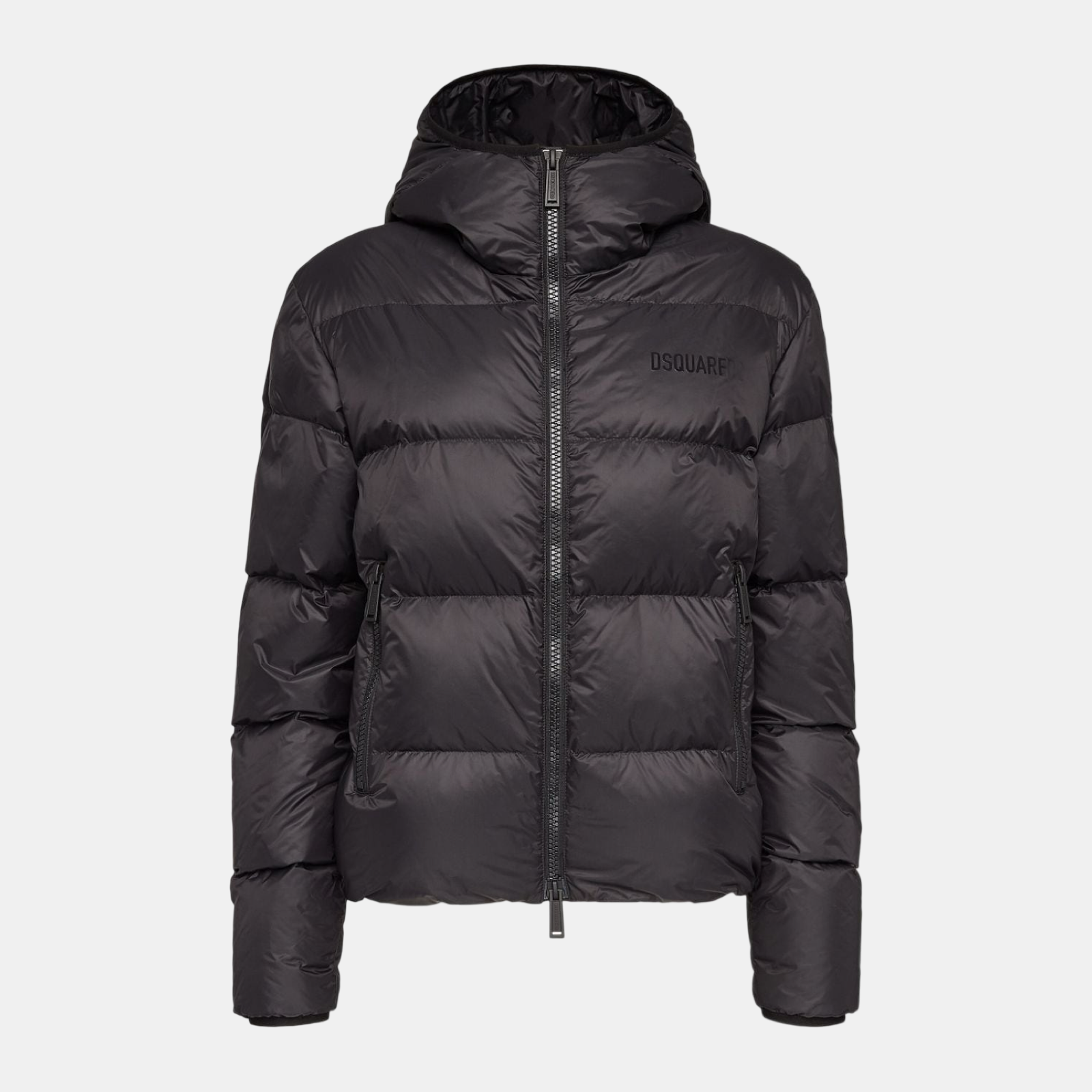Дамско черно яке Dsquared2 Puff Women Jacket Front View