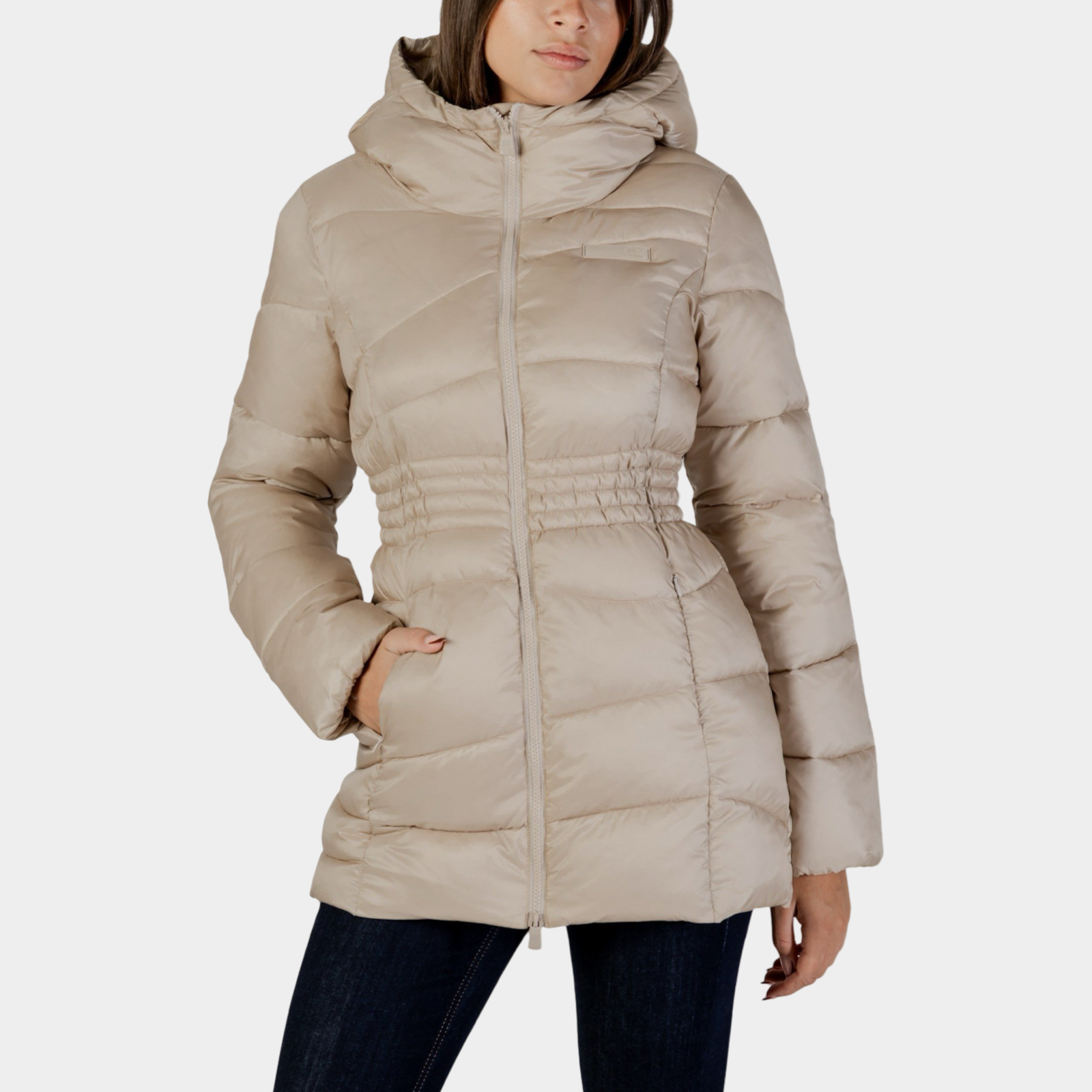 Дамско бежово яке Ea7 Emporio Armani Women Jacket 7W000661 AF16413 Front View