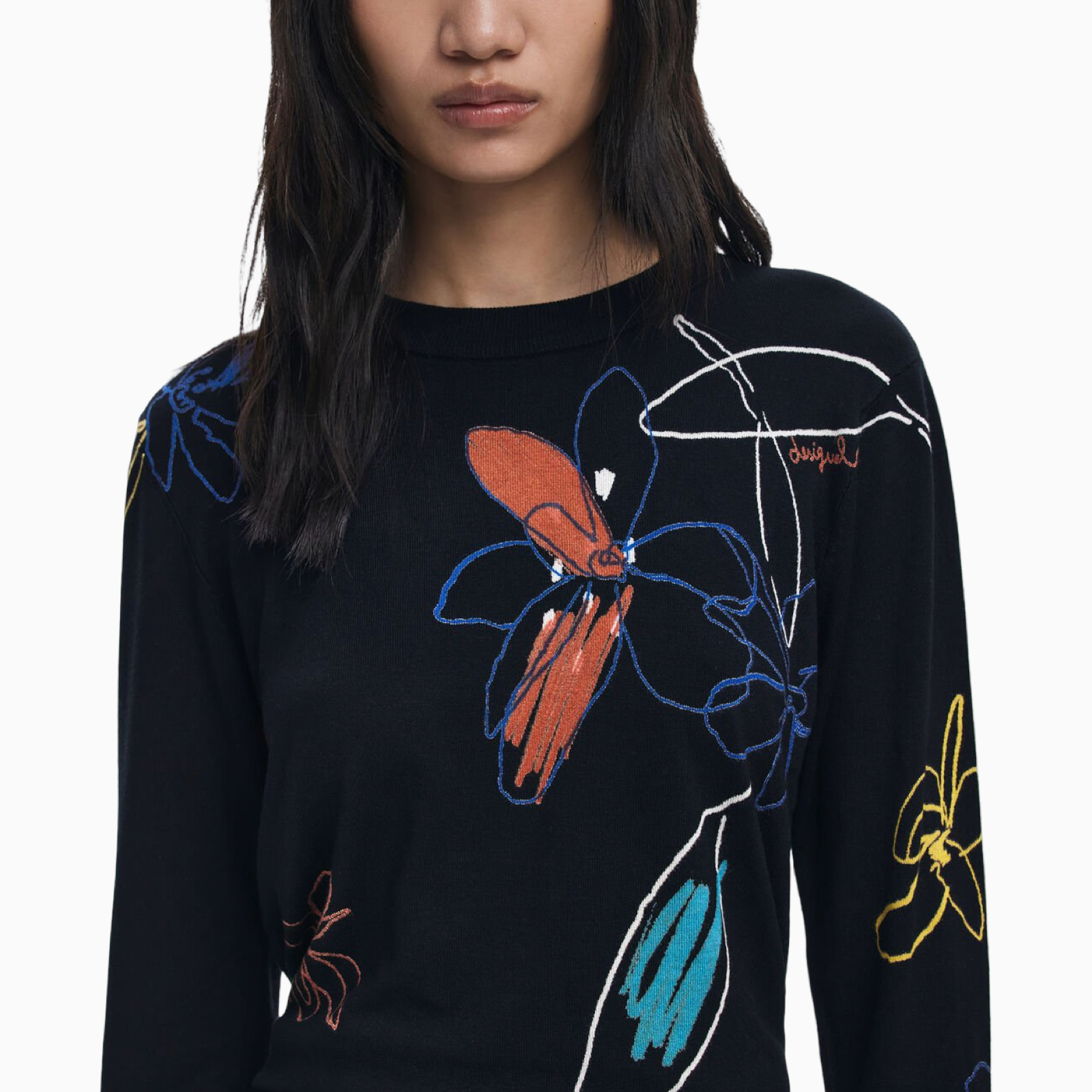 Дамски пуловер Desigual Women Sweater 25WWJF33 2000 Close-Up
