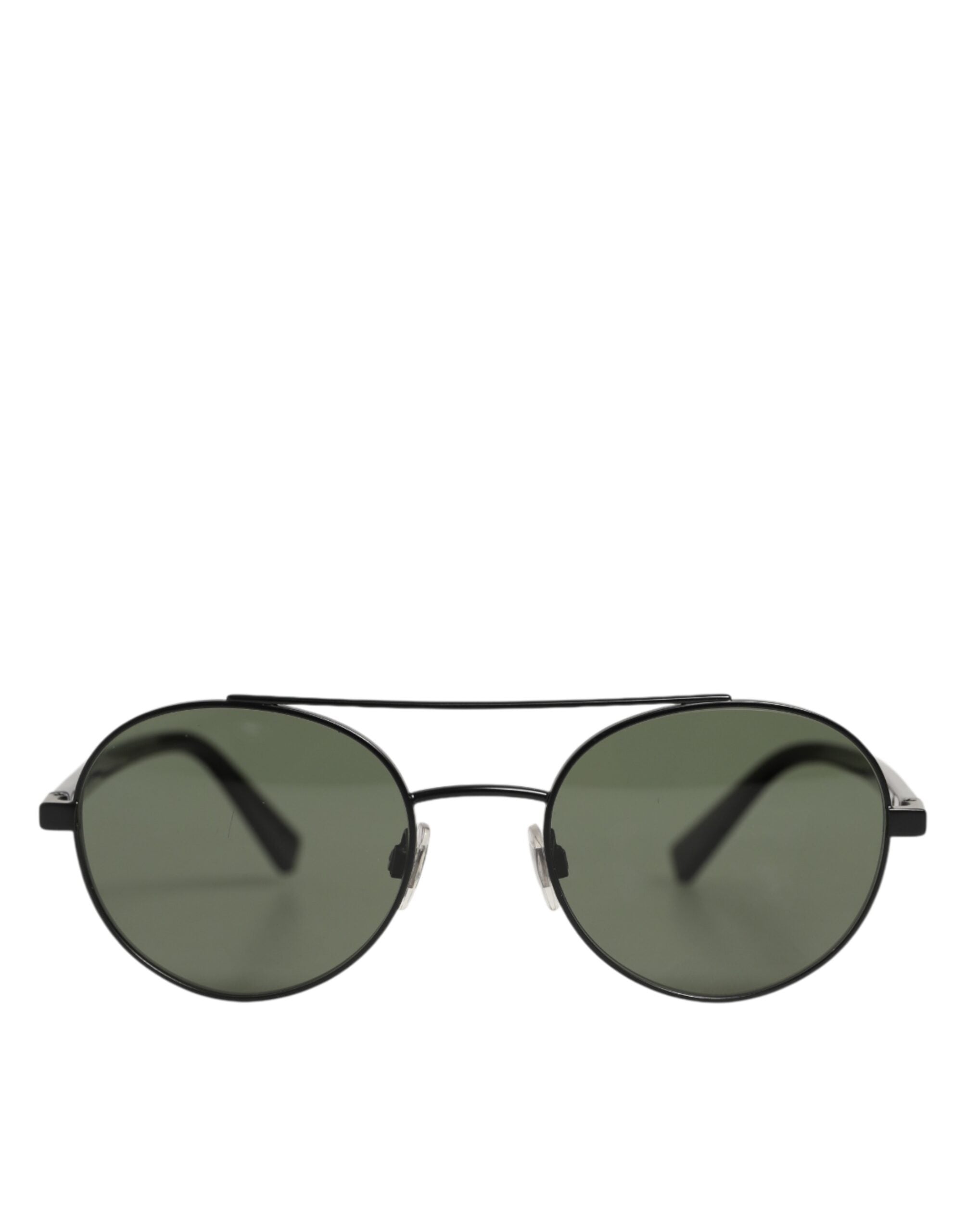 Dolce & Gabbana DG2245 Matte Black Steel Frame Gray Lens Sunglasses