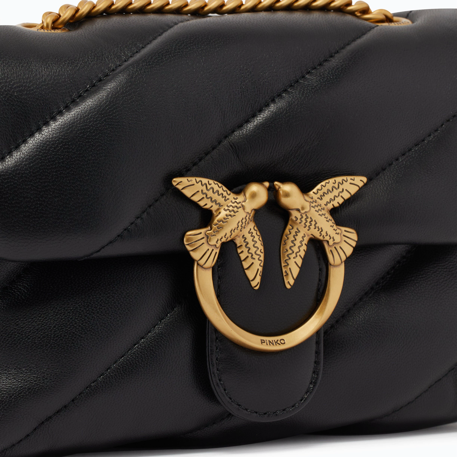 Дамска чанта Pinko Love Mini Puff Maxi Quilt Shoulder Bag 100039 A0F2 Z99Q Close-Up