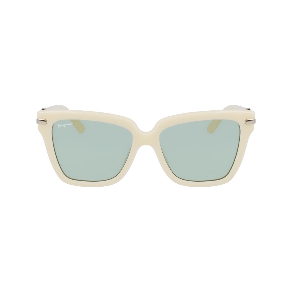 Ferragamo Gray Acetate Sunglasses