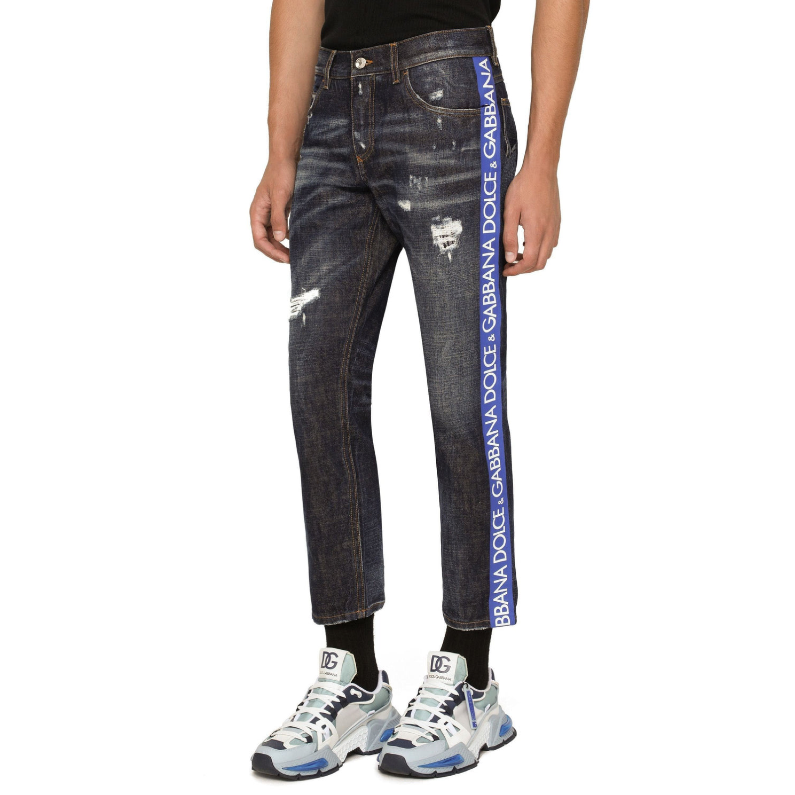 Dolce & Gabbana Super Pig Logo Jeans GYIXCZ G8AV6 S9001 Side View