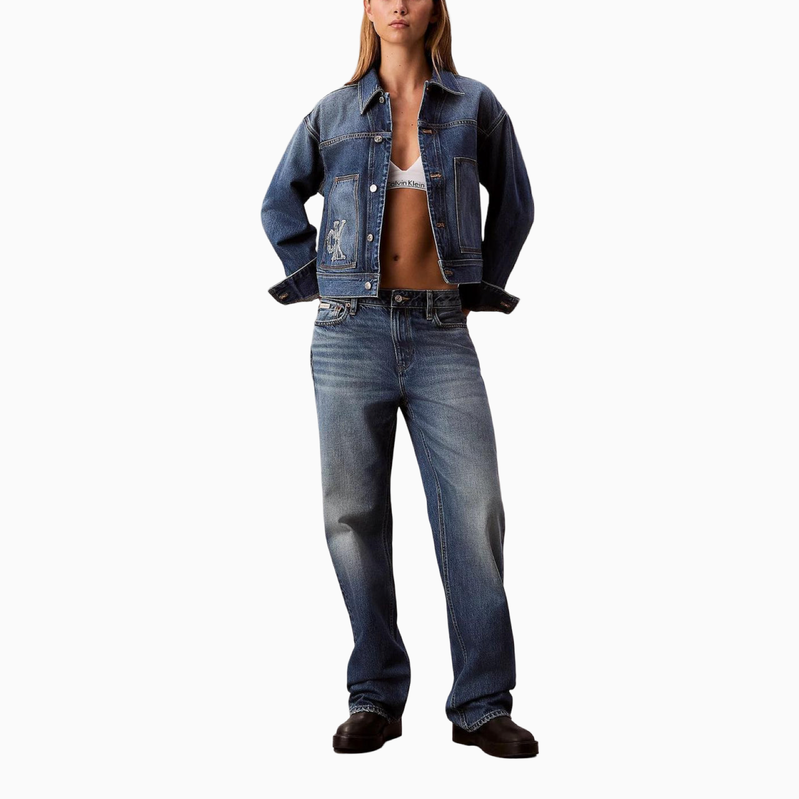 Дамски дънки Calvin Klein Jeans Women Jeans LV047E704G Front View