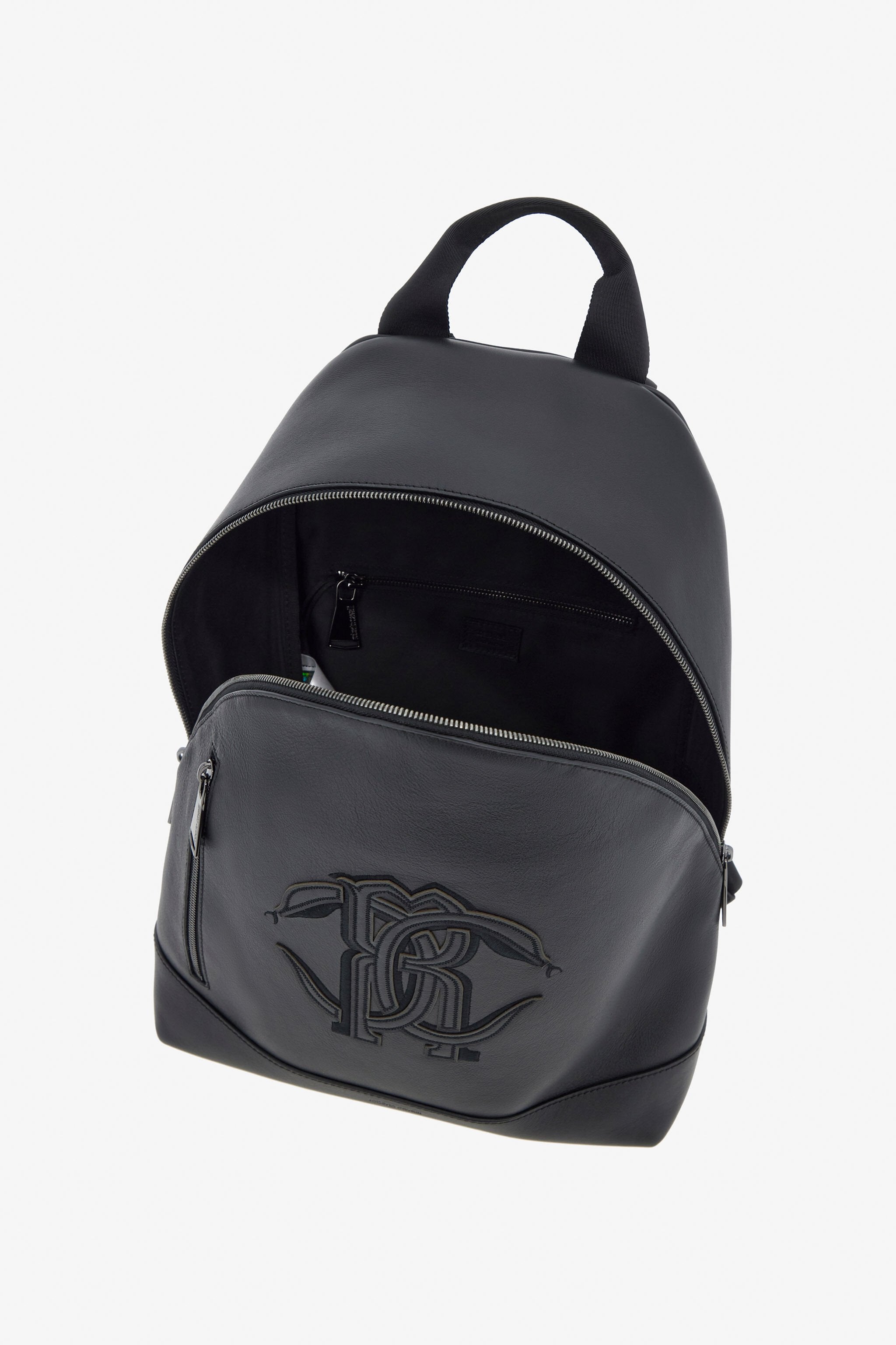 Roberto Cavalli Black Leather Backpack