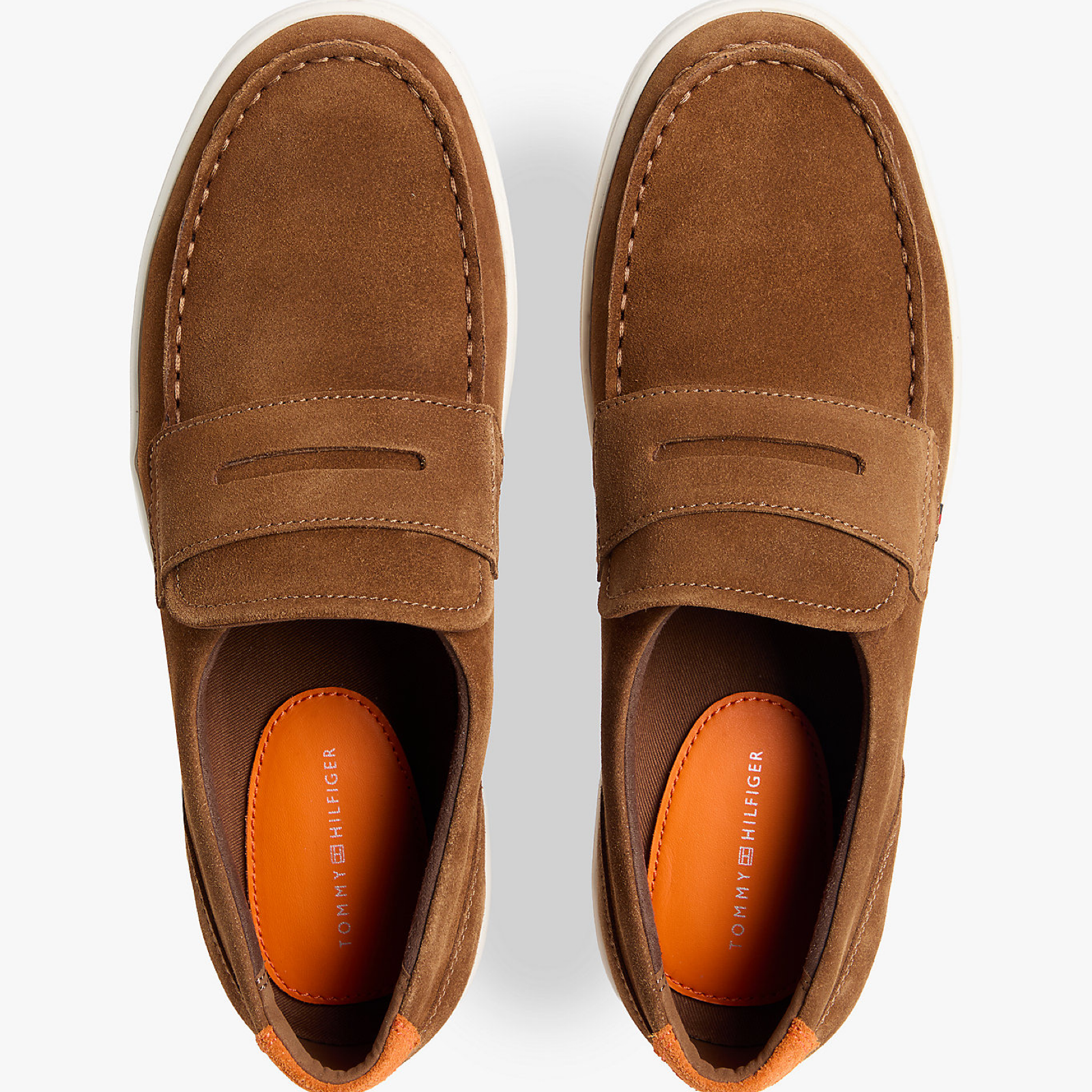 Мъжки кафяви мокасини Tommy Hilfiger Men Loafers FM0FM05786 GVQ Top View