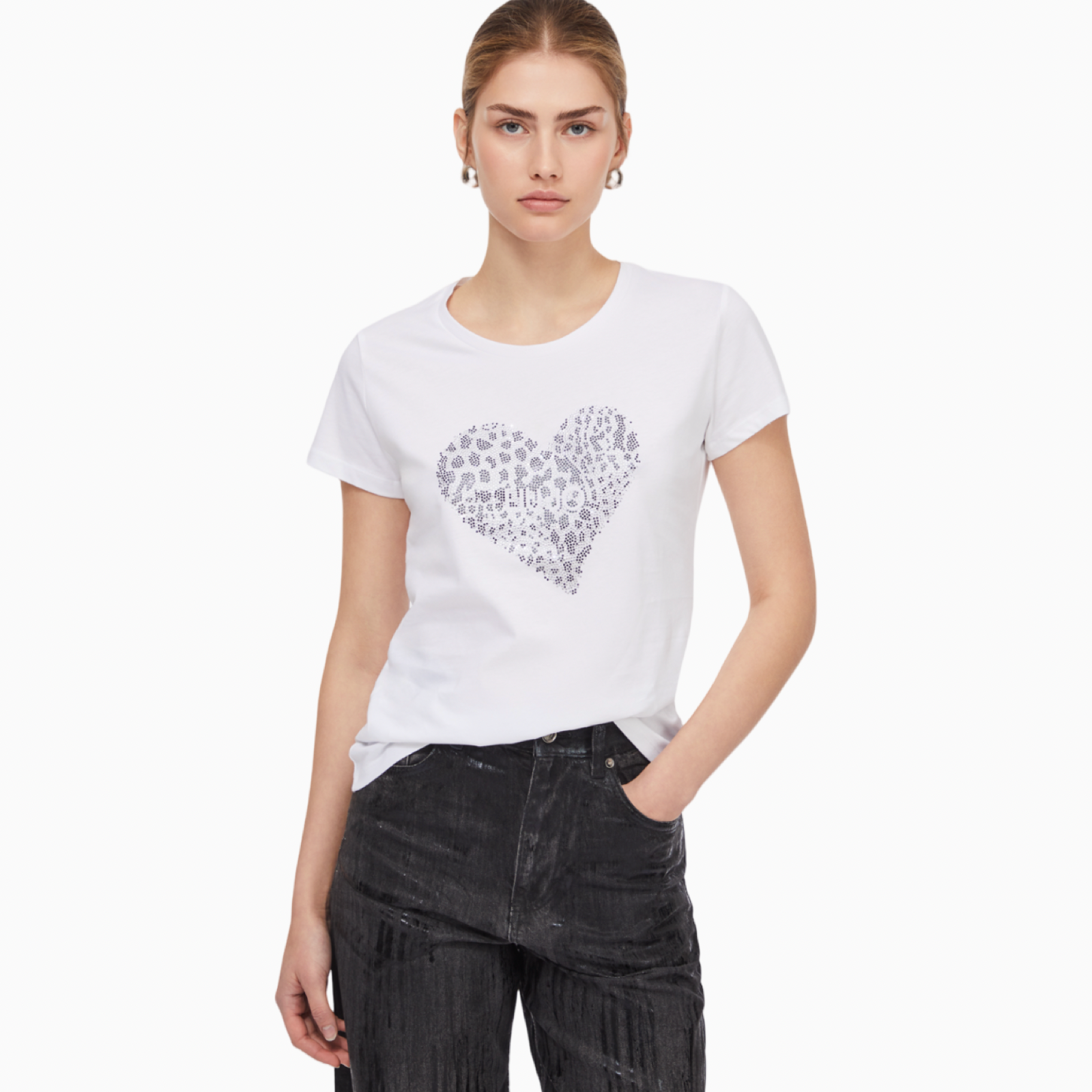 Дамска бяла тениска Liu Jo Women T-shirt UF5264 JS923 P9003 Front View