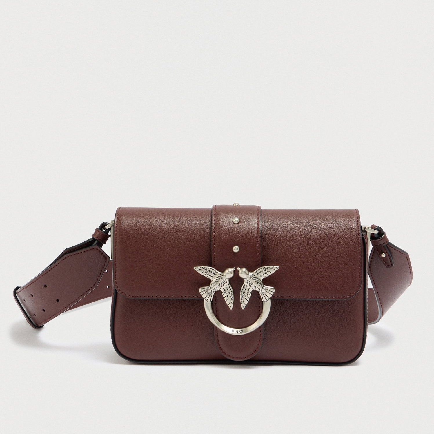 Дамска чанта Women’s shoulder bag Pinko Mini Love 104340 A0QO R49O Dark Brown front view