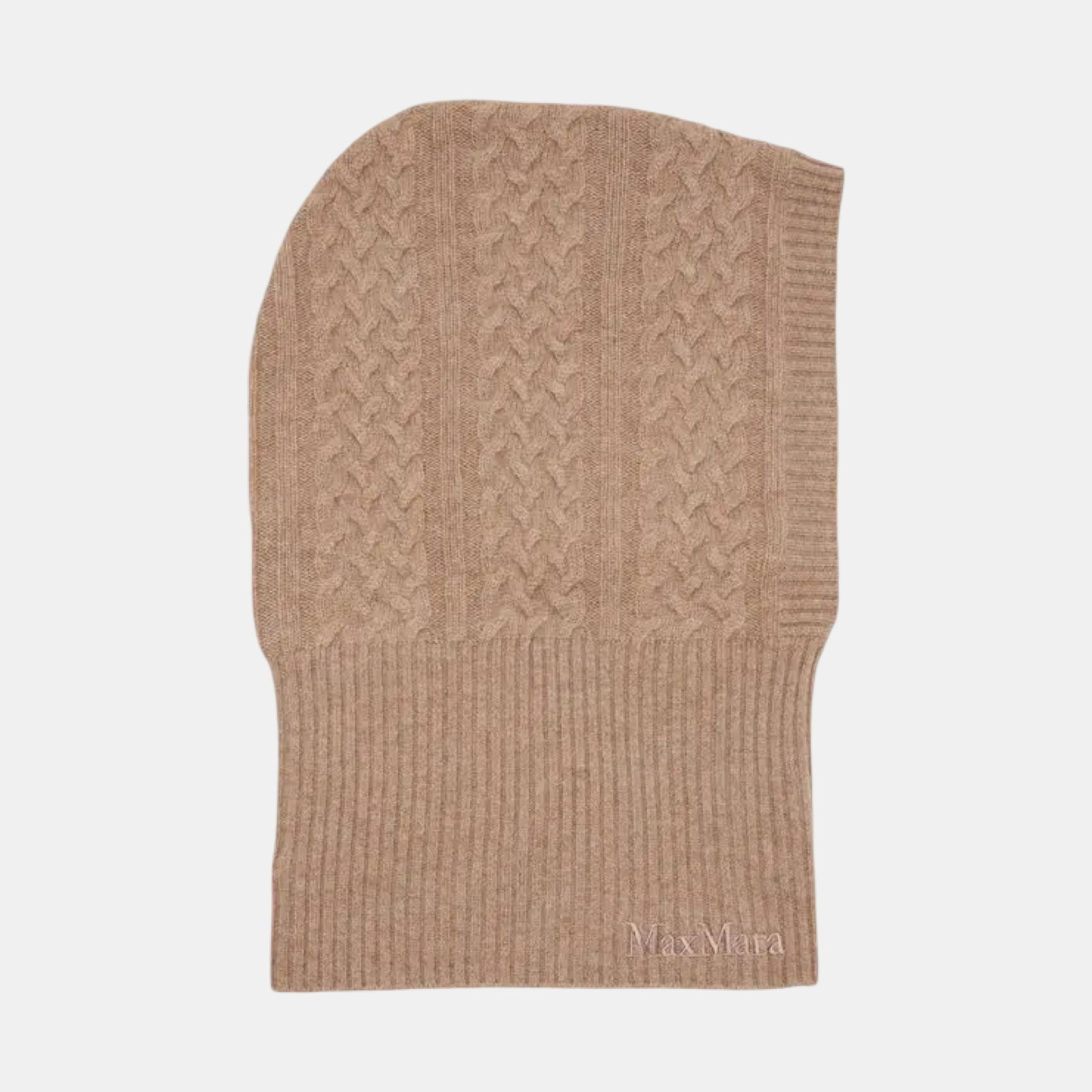 Max Mara Brown Cashmere Balaclava 2524576012600016 Front View