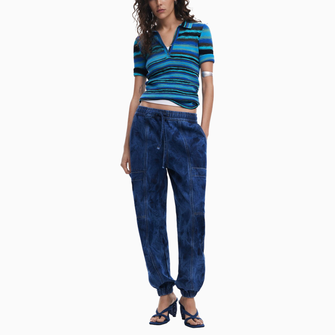 Дамски сини дънки Desigual 25SWDD08