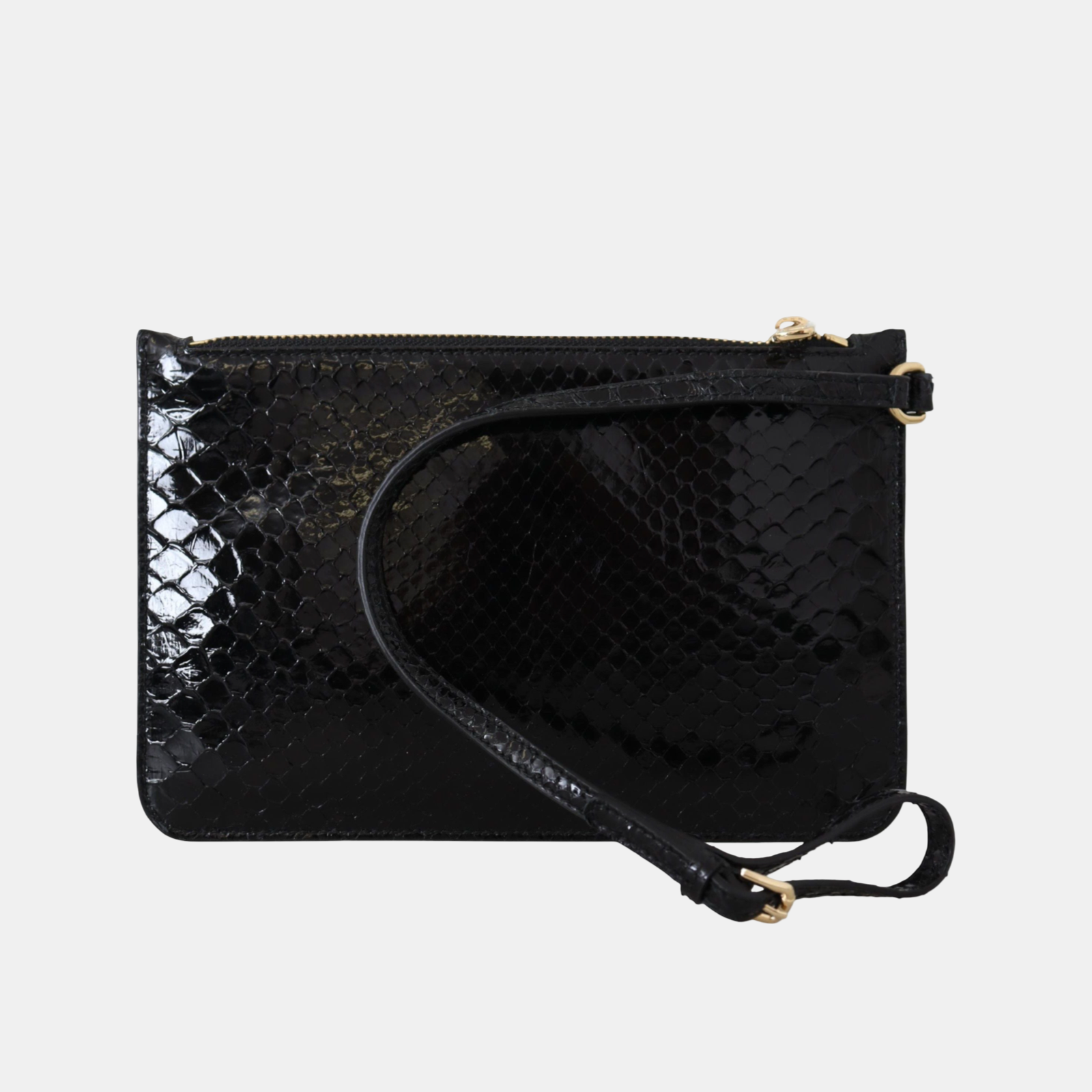 Dolce & Gabbana Exotic Leather Clutch Bag BB6178 A2H27 80999 Back View