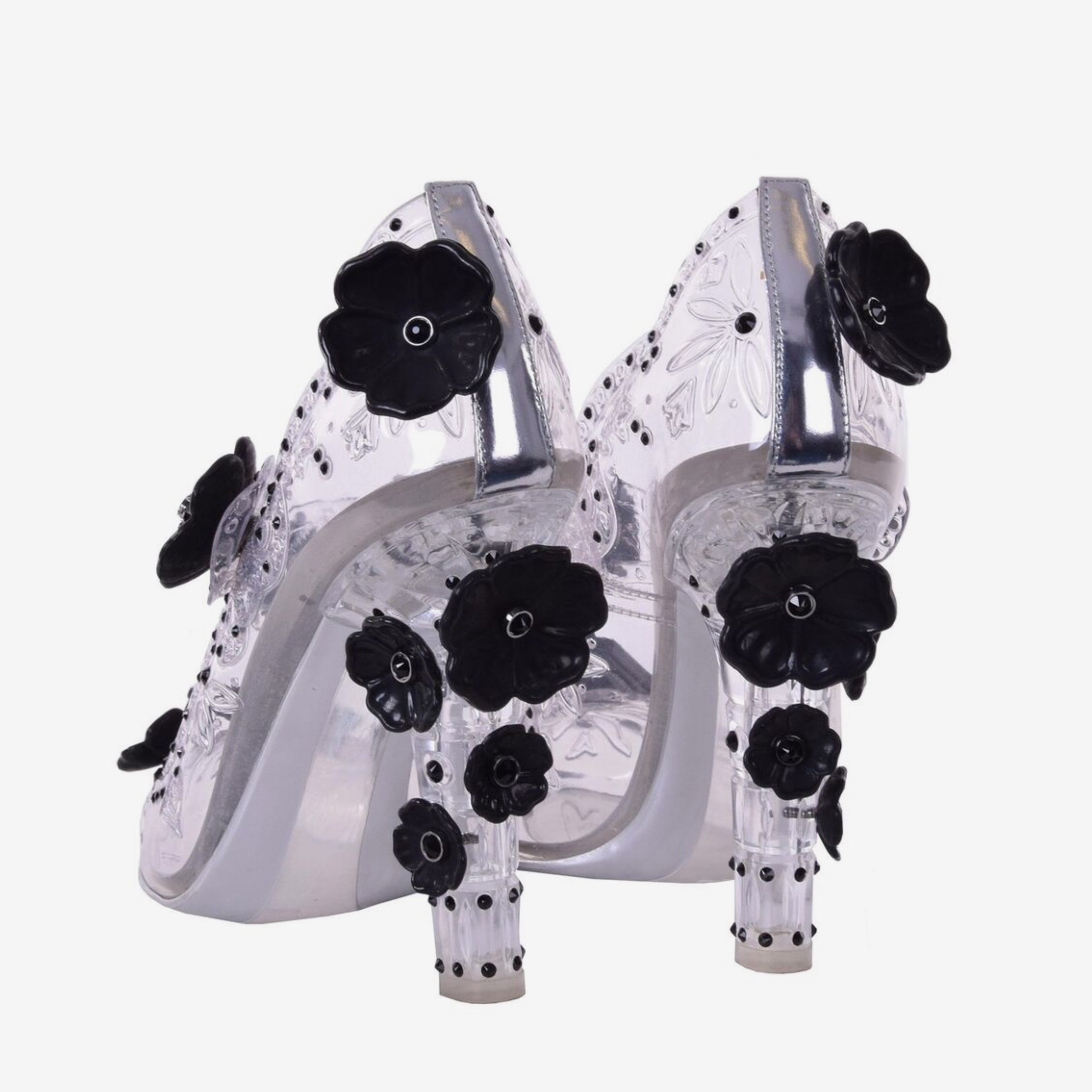 Дамски луксозни прозрачни обувки на висок ток DOLCE & GABBANA Women’s Luxury Transparent CINDERELLA Heels