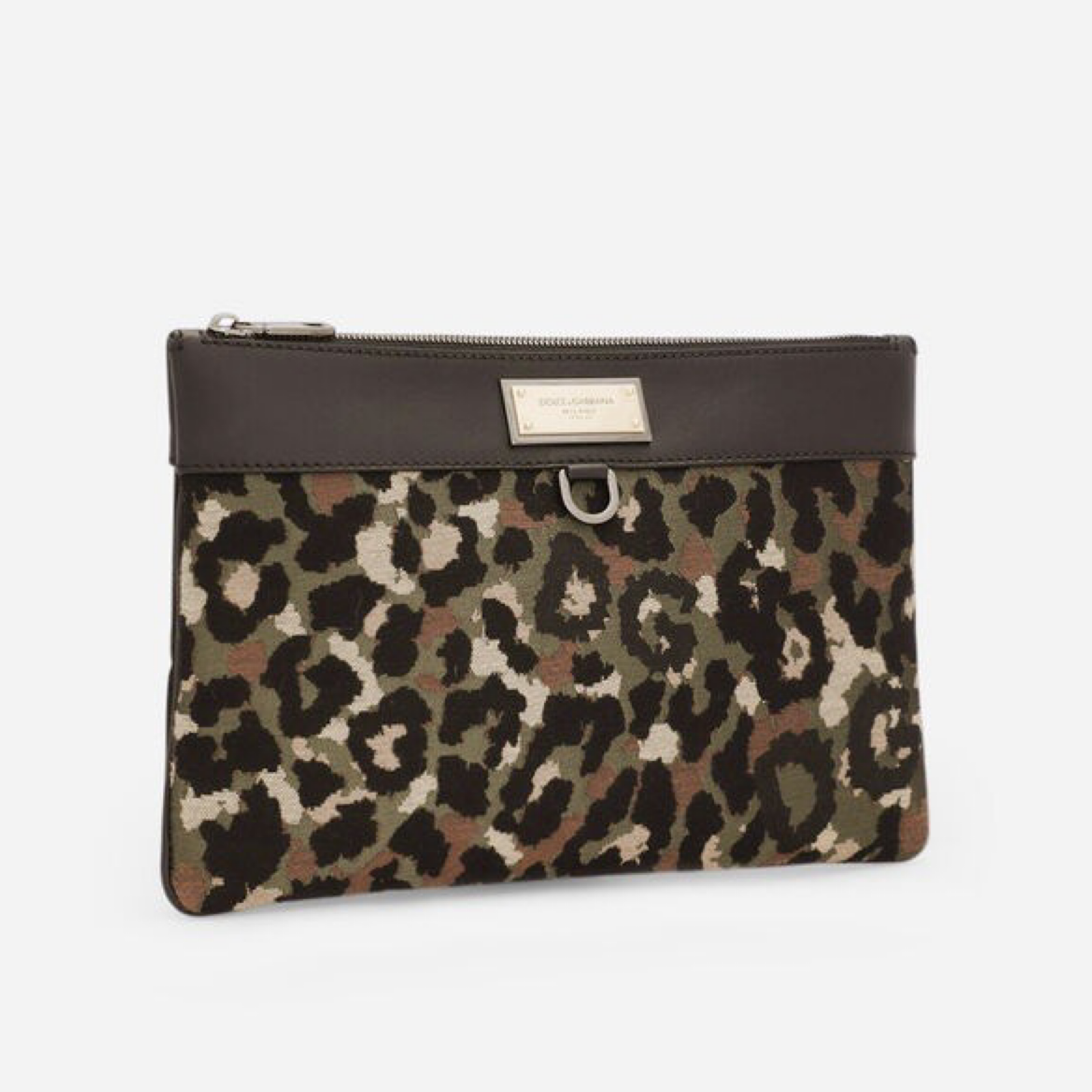 Dolce & Gabbana Camouflage Jacquard Clutch Bag BM2060 AQ755 8B015 Side View