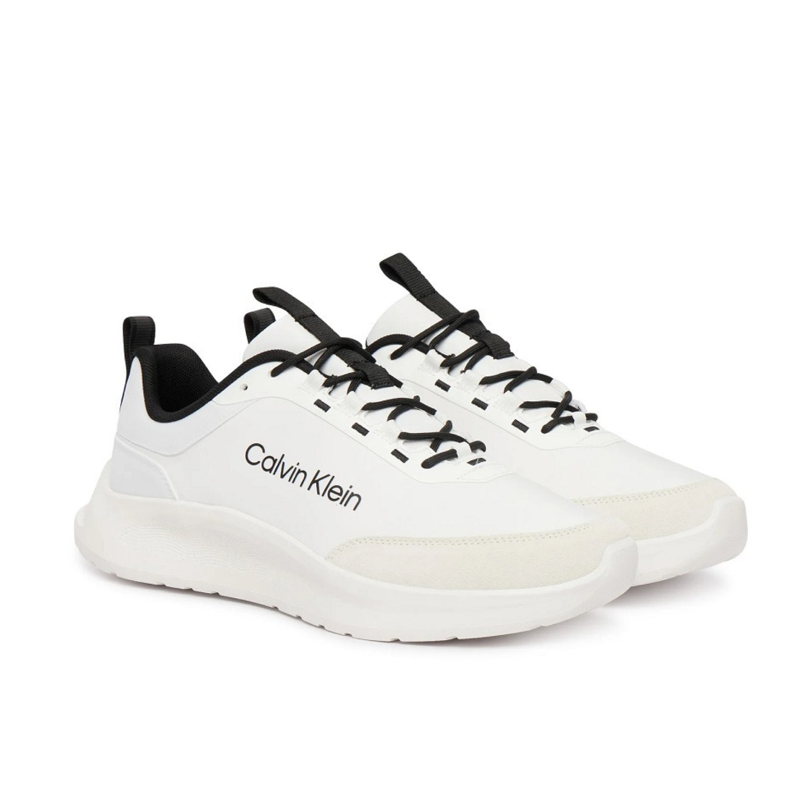 Мъжки бели маратонки Calvin Klein Men Sneakers YW0YW03293 01W Lateral View