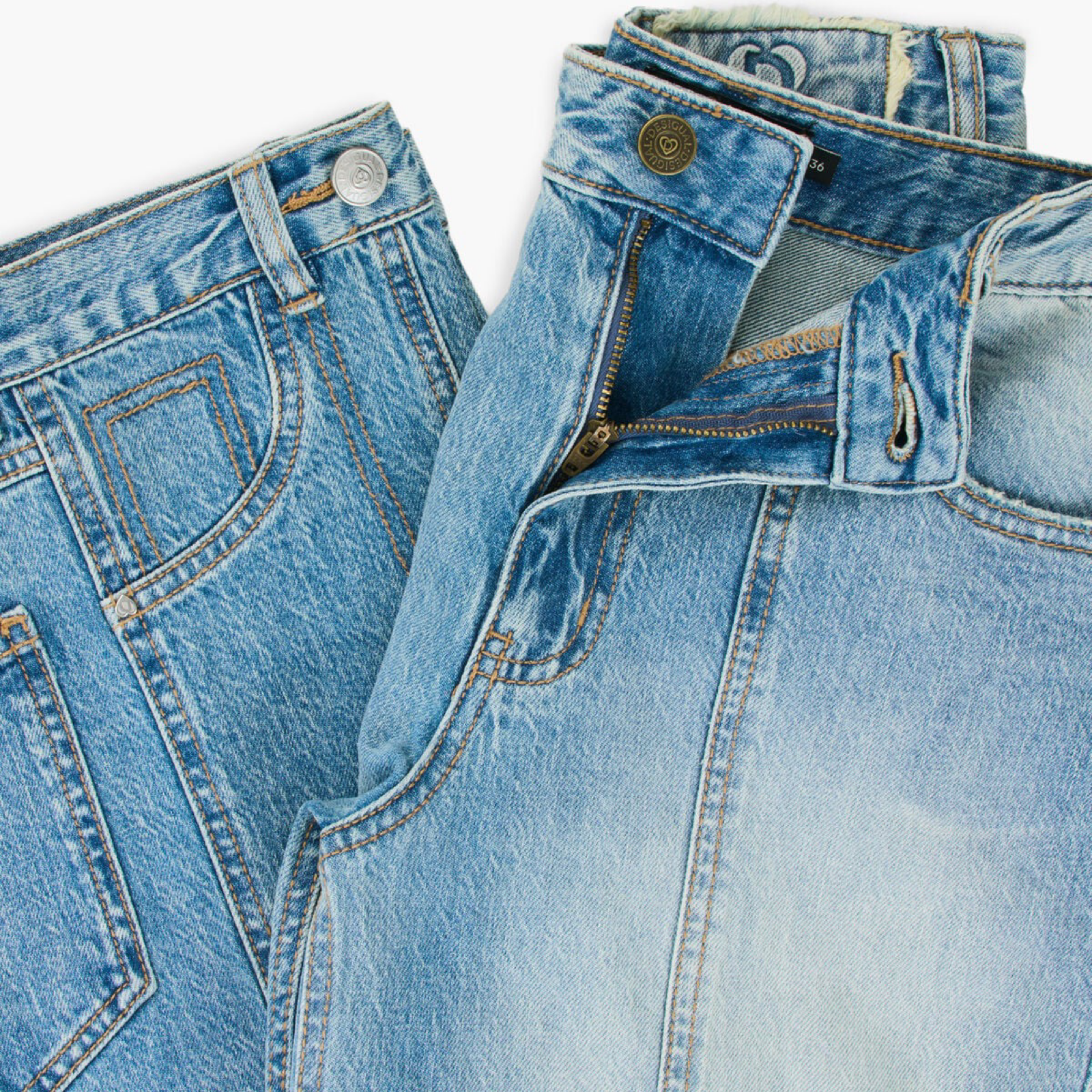Дамски дънки Desigual Women Jeans 26SWDD41 5053 Close-Up