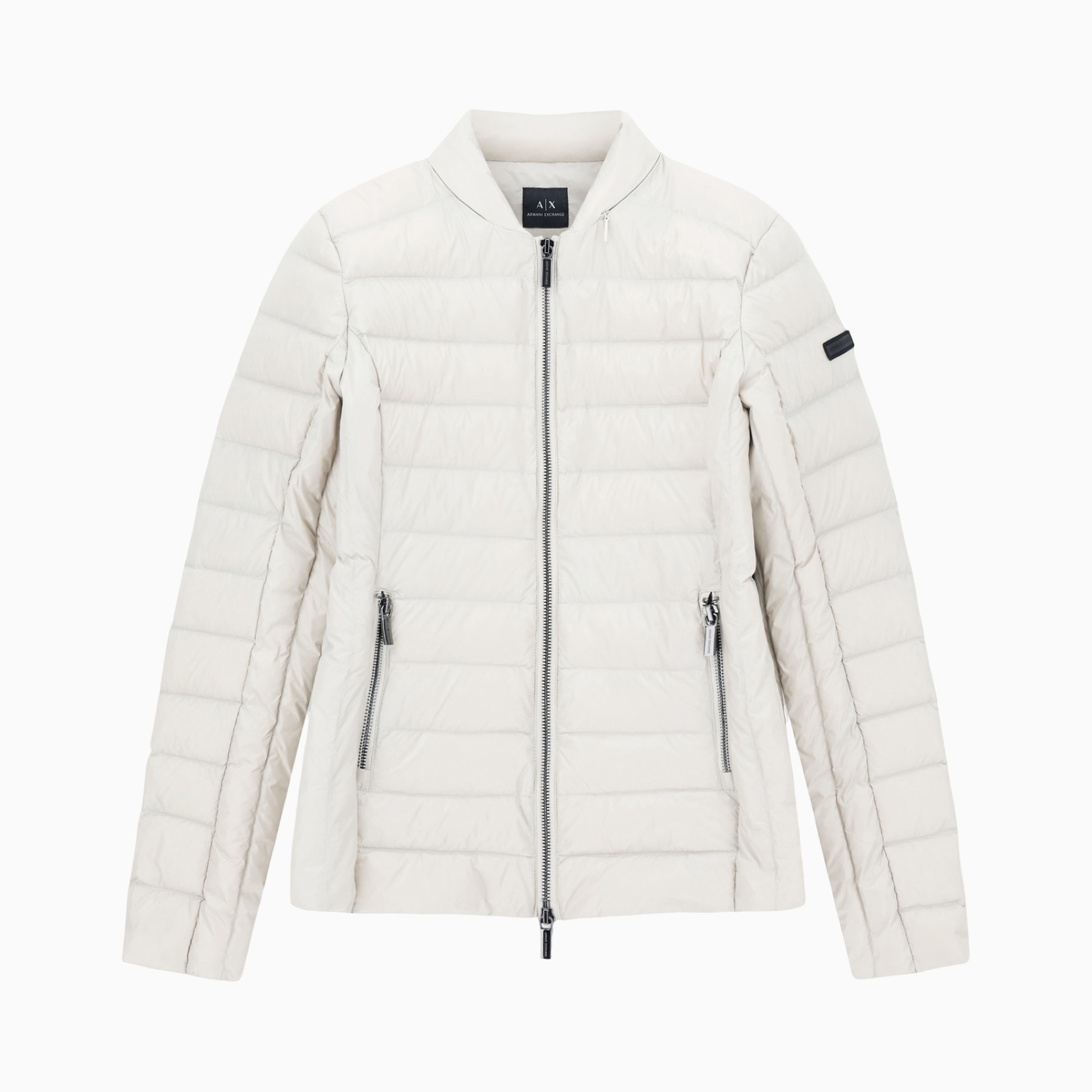 Дамско бежово пухено яке Armani Exchange Women Puffer Jacket XW001920 AF18757 Front View