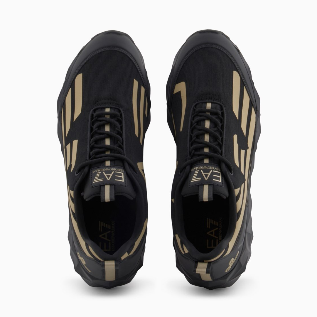 Дамски маратонки Women’s sneakers EA7 Emporio Armani X8X217 XK433 R969 Black/Gold Top view
