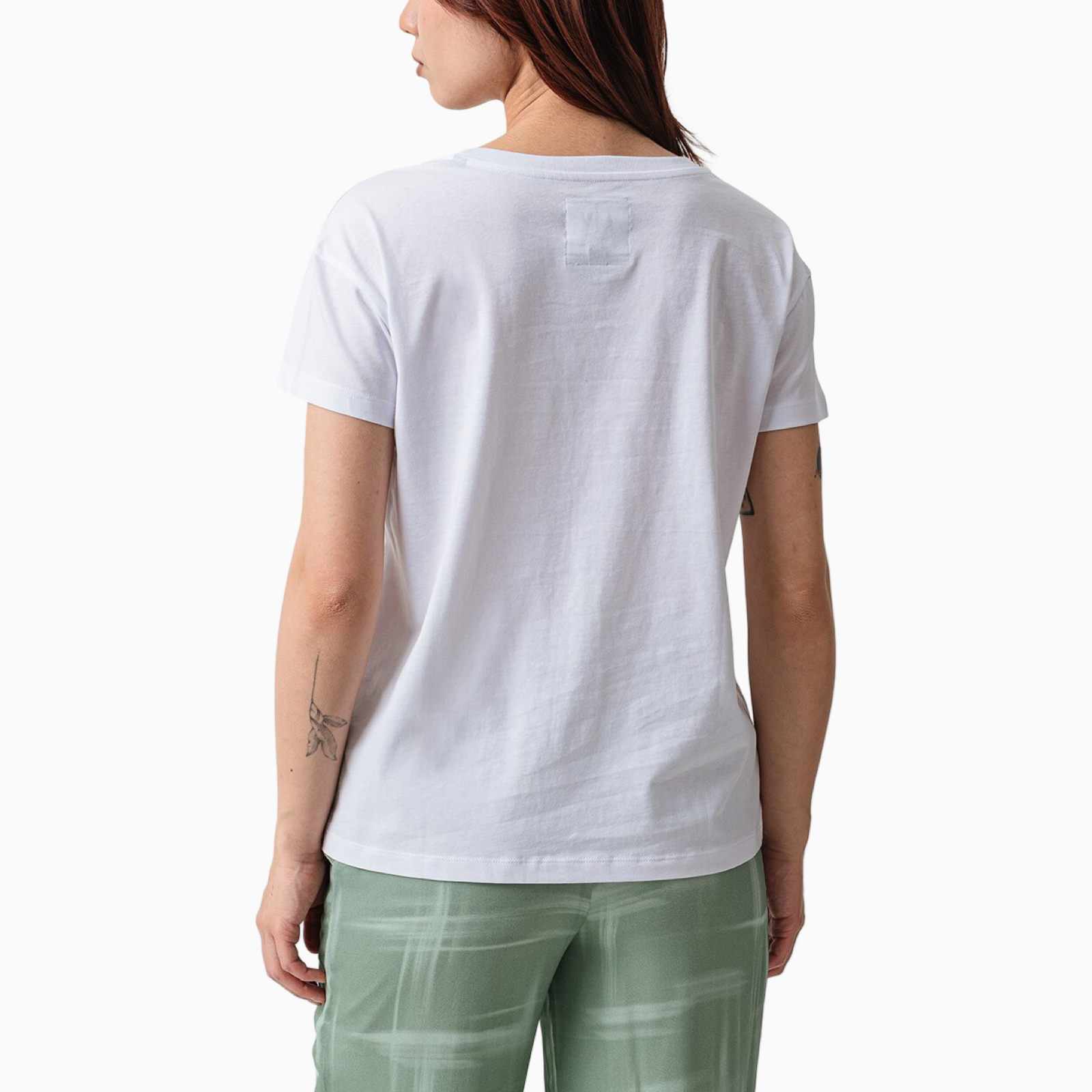 Дамска бяла тениска Armani Exchange Women T-shirt 8NYTCX YJG3Z U0002 Back View