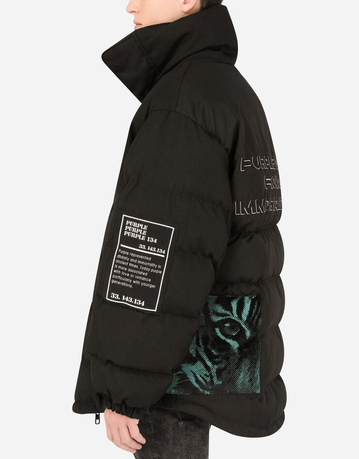 Мъжко луксозно пухено яке в черно DOLCE & GABBANA Men’s Luxury Black Puffer Jacket