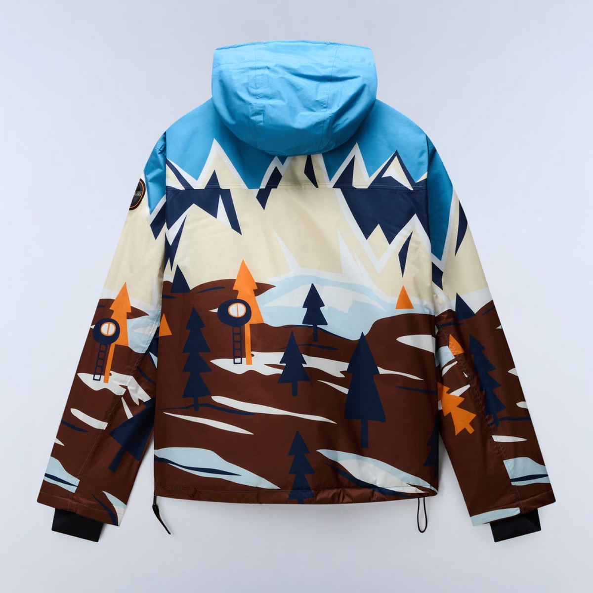 Унисекс яке анорак Napapijri Rainforest Next All Over Print Anorak Jacket NP0A8AHXFDX Back View
