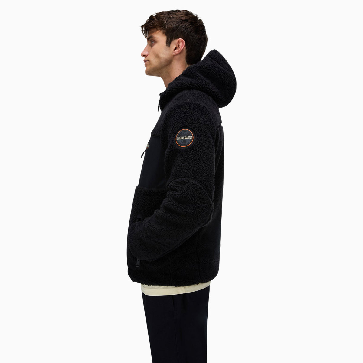 Мъжко худи Napapijri Yupik Fleece Hoodie NP0A8AZX 941 Side View