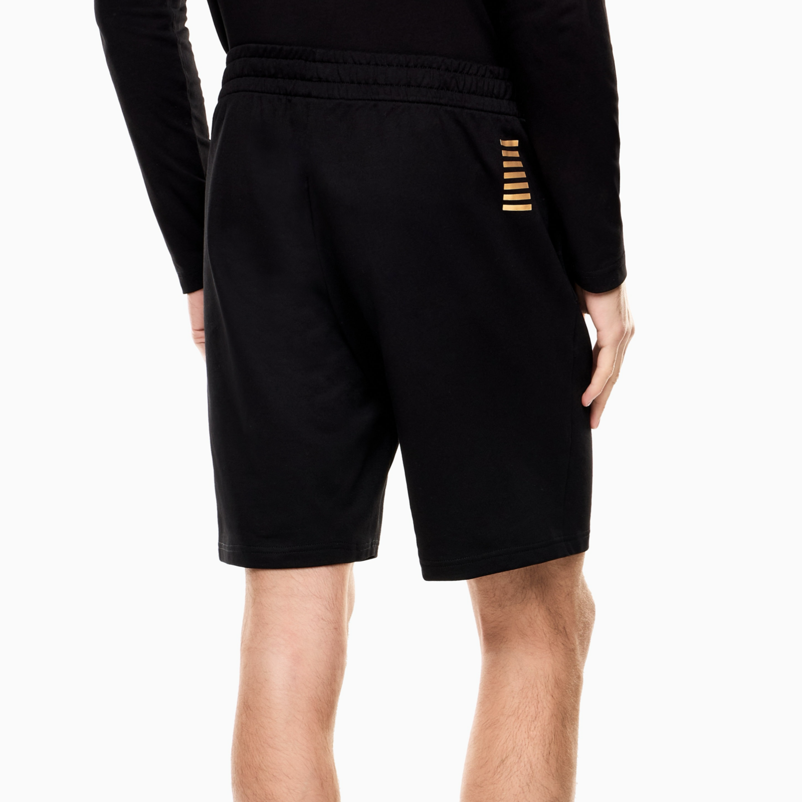 Мъжки черни къси панталони EA7 Emporio Armani Men Shorts 8NPS65 PJVRZ 0208 Back View