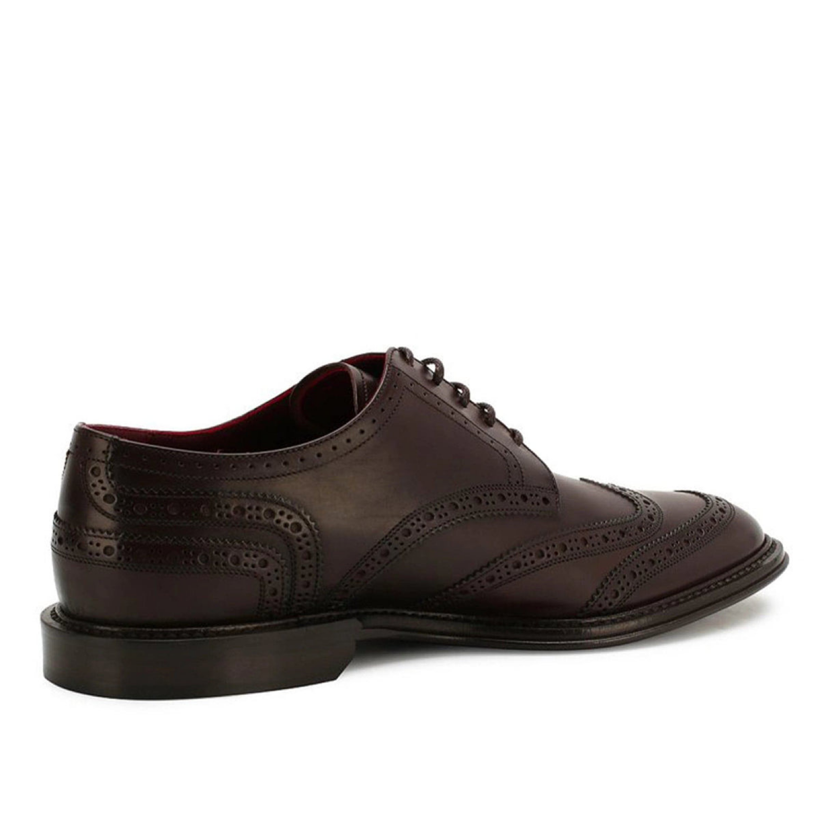 Мъжки кафяви официални обувки Dolce & Gabbana Derby Wingtip Men Formal Shoes A10421 AZ895