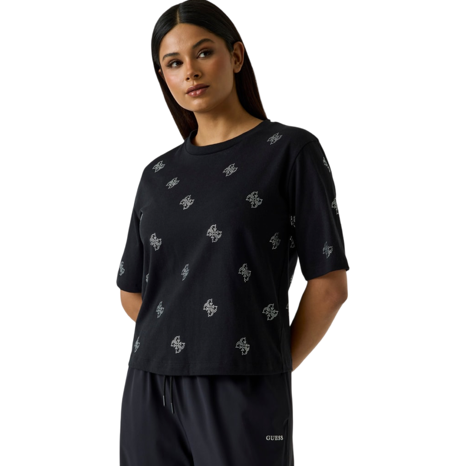 Дамска тениска Guess Women T-shirt V6GI18K2985 JBLK Front View