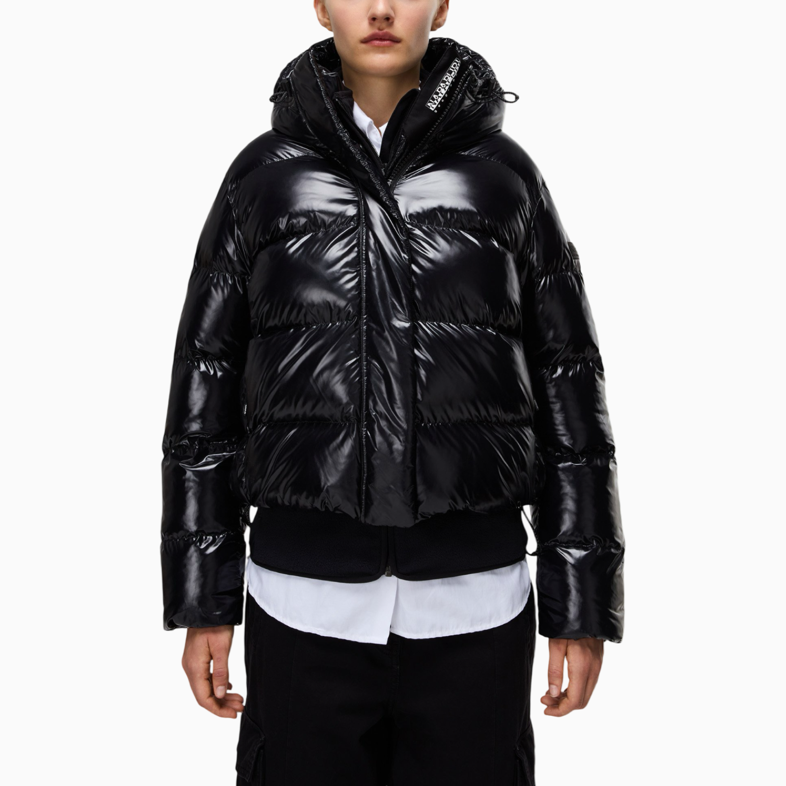 Дамско черно зимно яке Napapijri Women Jacket NP0A4HZ50 Front View