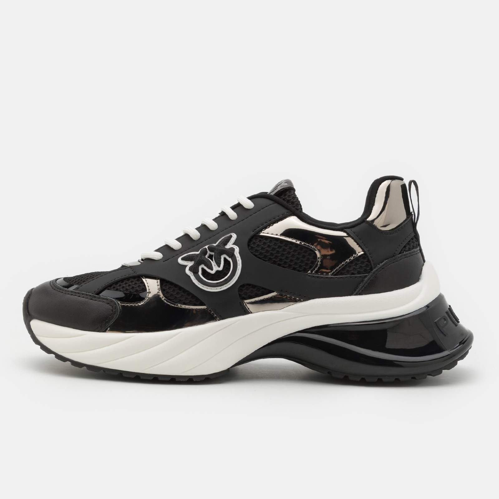 Дамски луксозни маратонки в черно Women’s sneakers PINKO Ariel SS0067E022 ZZ0 Black Lateral View