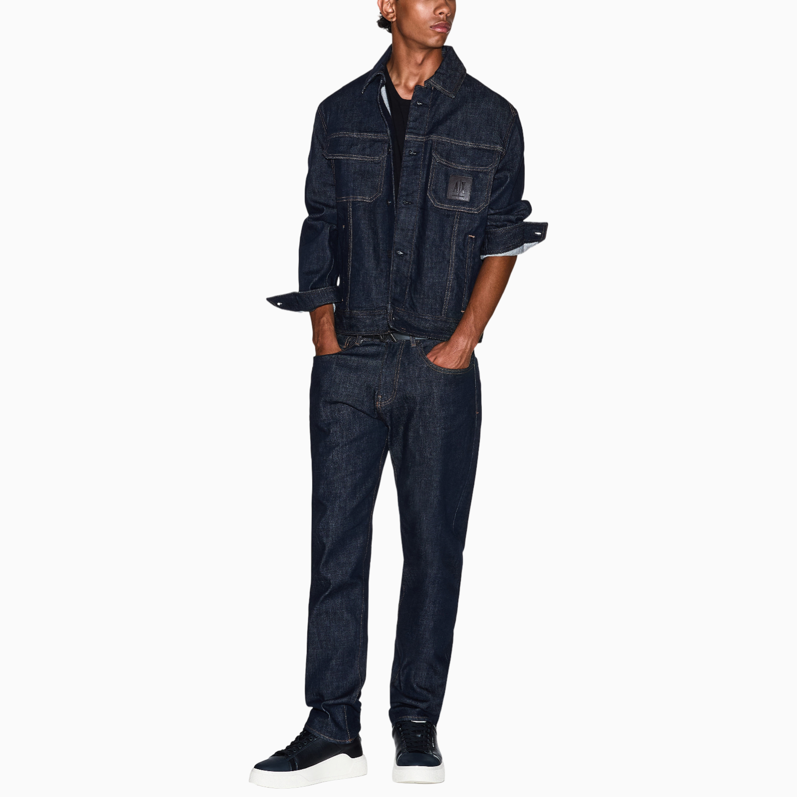 Мъжко дънково яке Armani Exchange Men Denim Jacket XM000343 AF12284 MB001 Front View