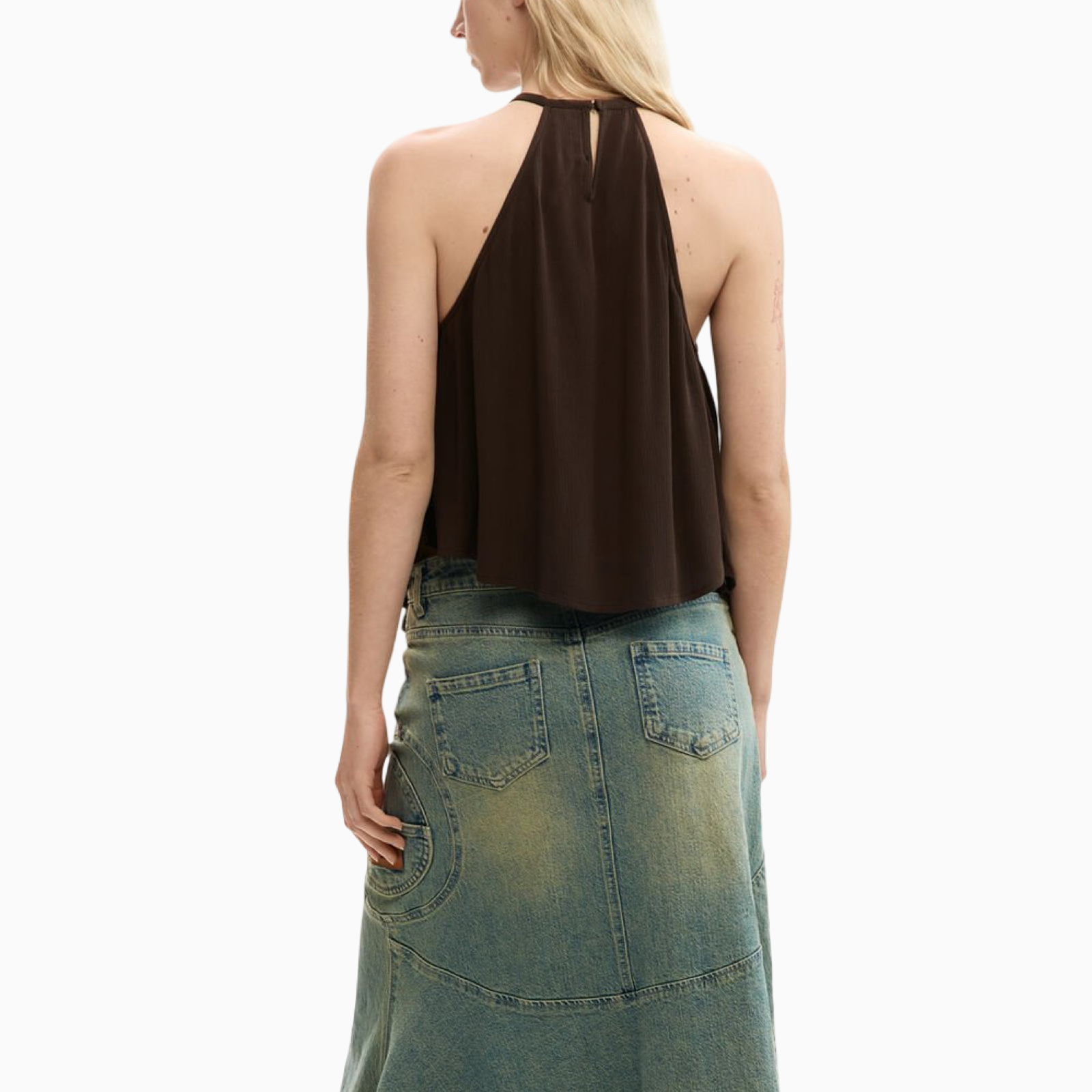 Дамски топ Desigual Women Top 26SWBW11 6000 Back View