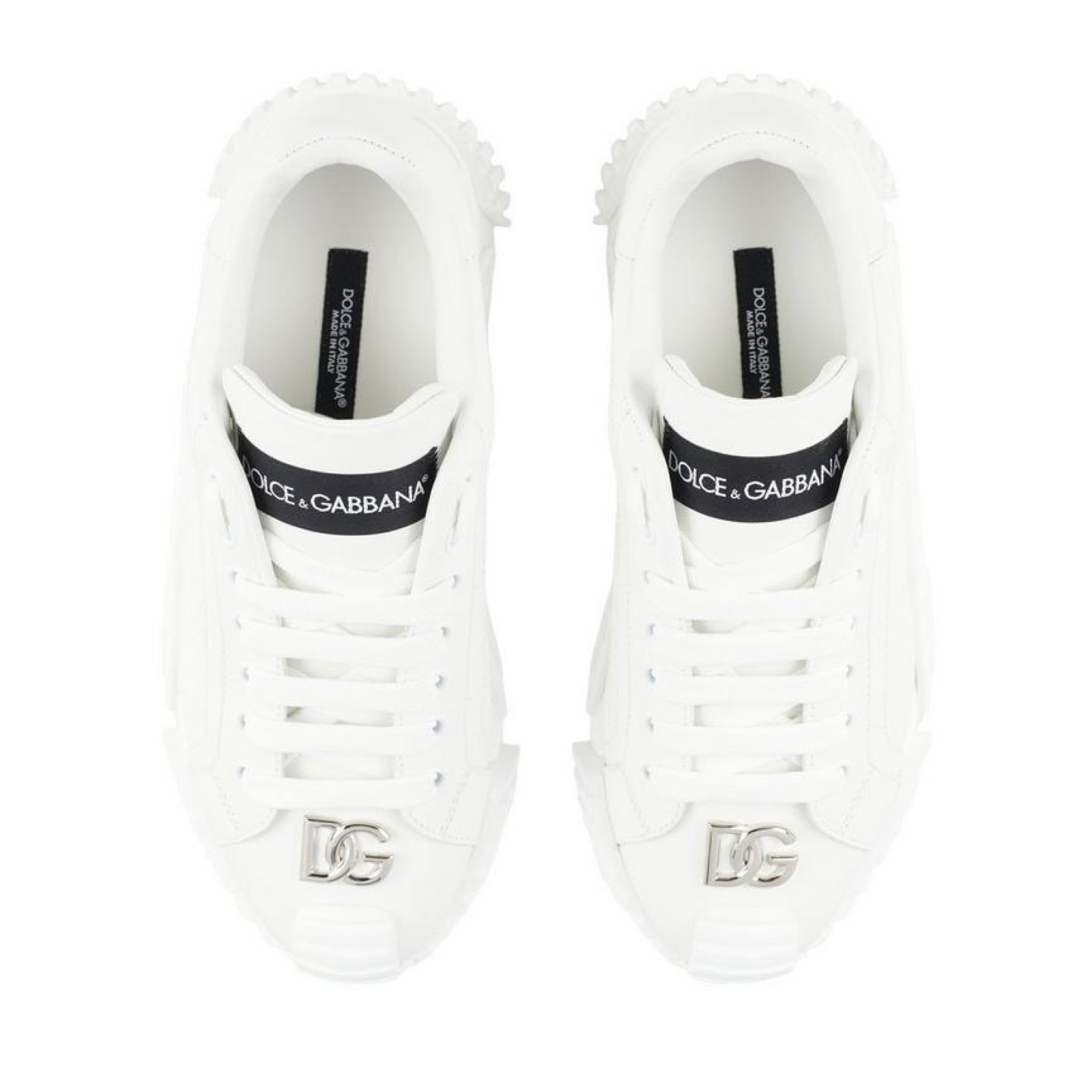 Мъжки кожени бели маратонки Dolce & Gabbana NS1 Men Sneakers CS2067 A1065