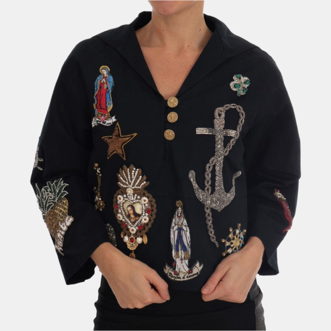 Дамско леко яке Dolce & Gabbana Crystal Sicily