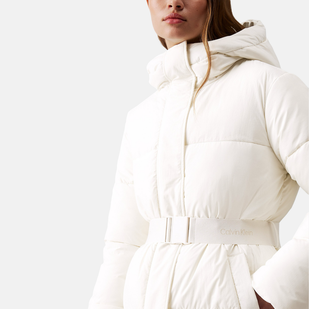 Дамско бяло яке Calvin Klein Jeans Women Jacket J20J224122 YBI Close-Up