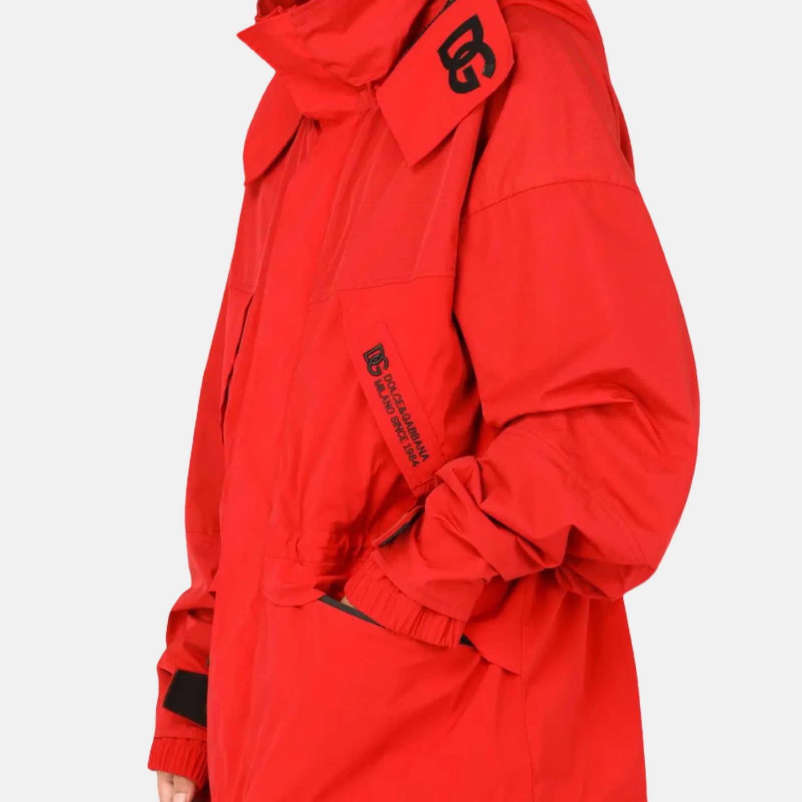 Dolce & Gabbana Hooded Men Full Zip Parka Jacket G9WM2ZG7BMP R2254 Side View