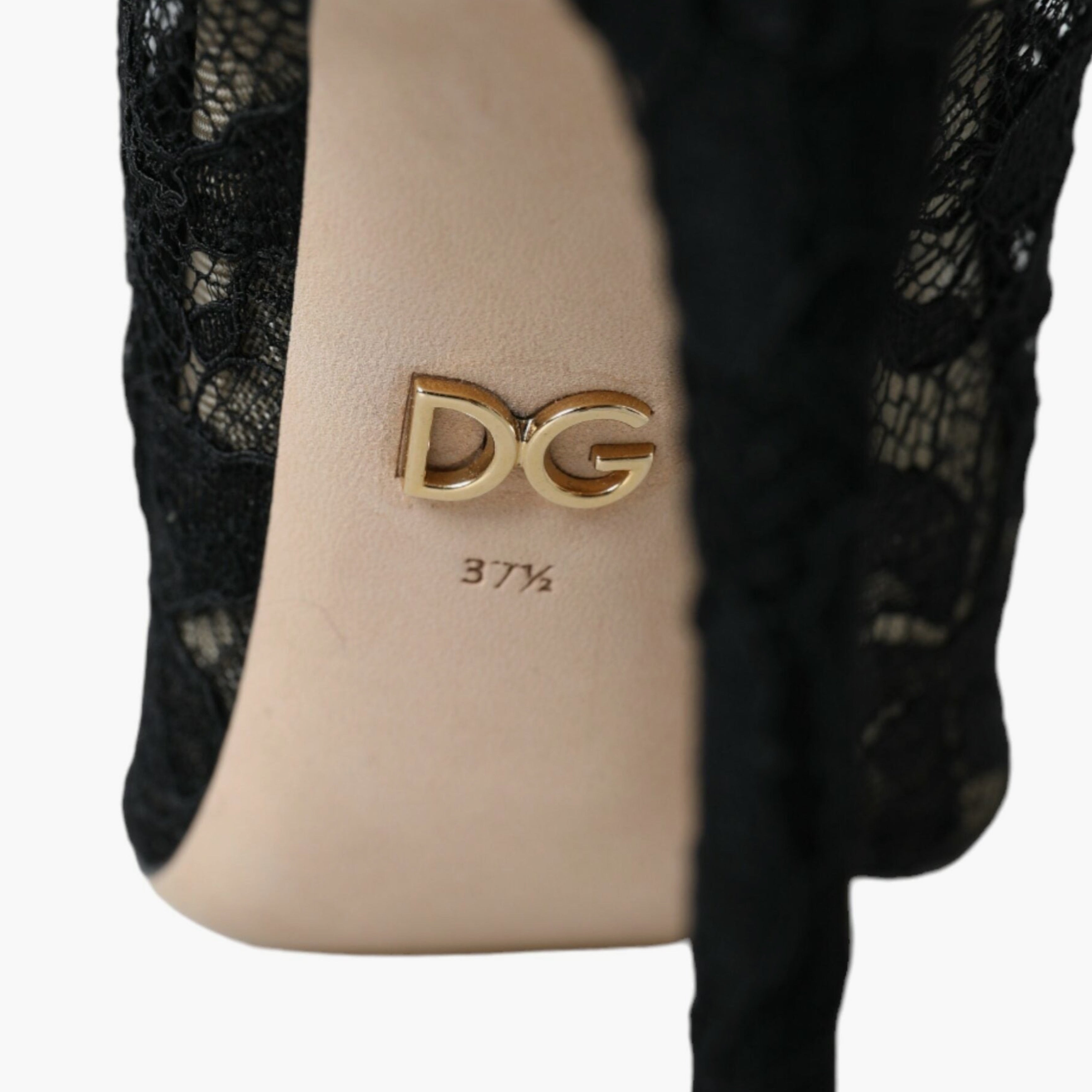 Dolce & Gabbana черни еластични токчета Taormina