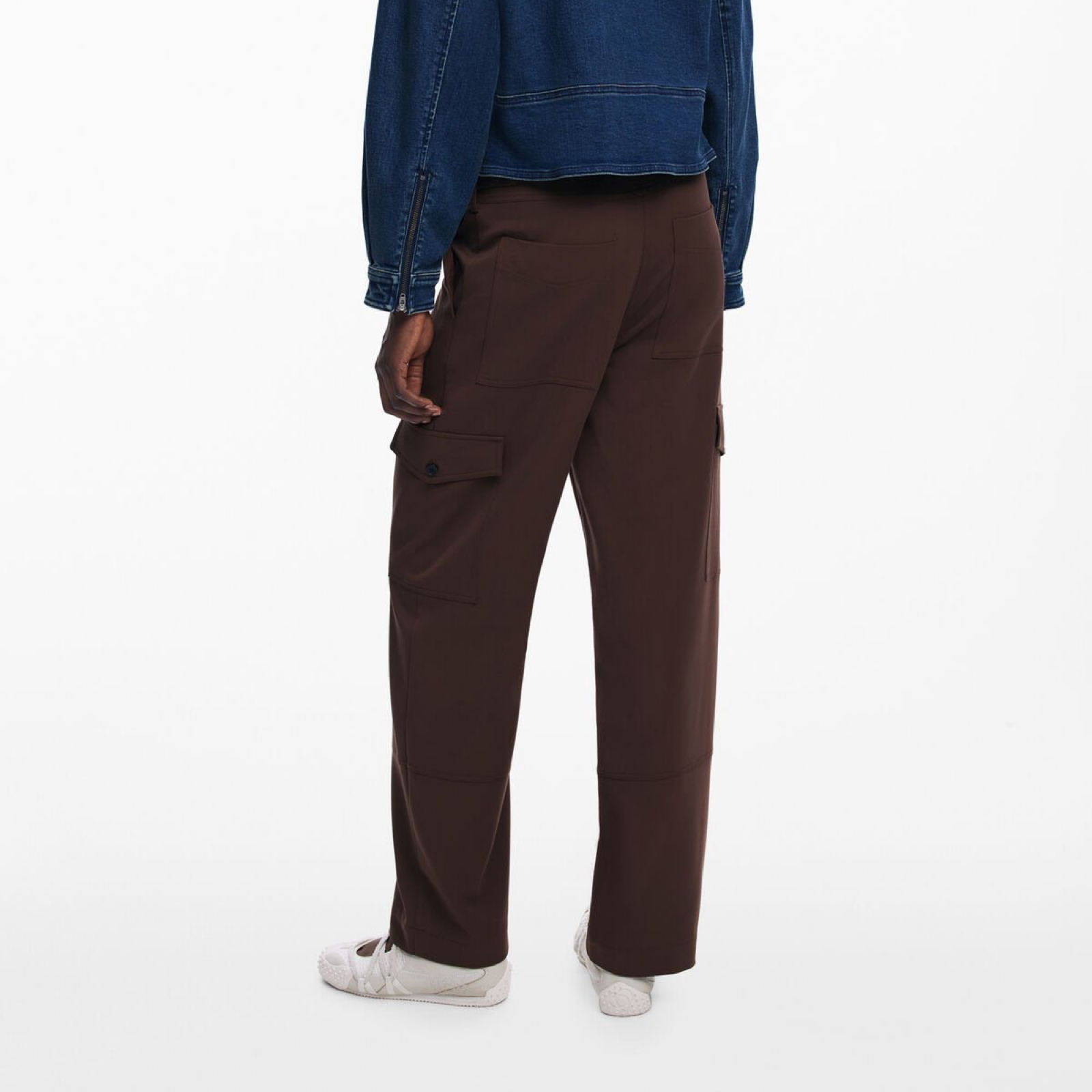 Дамски кафяв панталон Desigual Women Trousers 25WWPW08 Back View