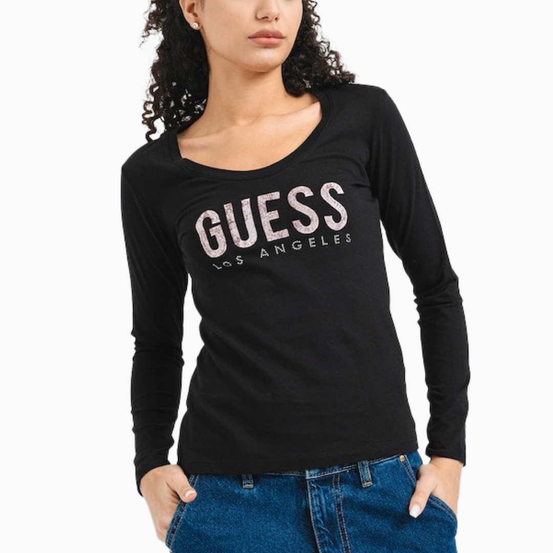 Дамска черна блуза Guess W5RI66 I3Z14