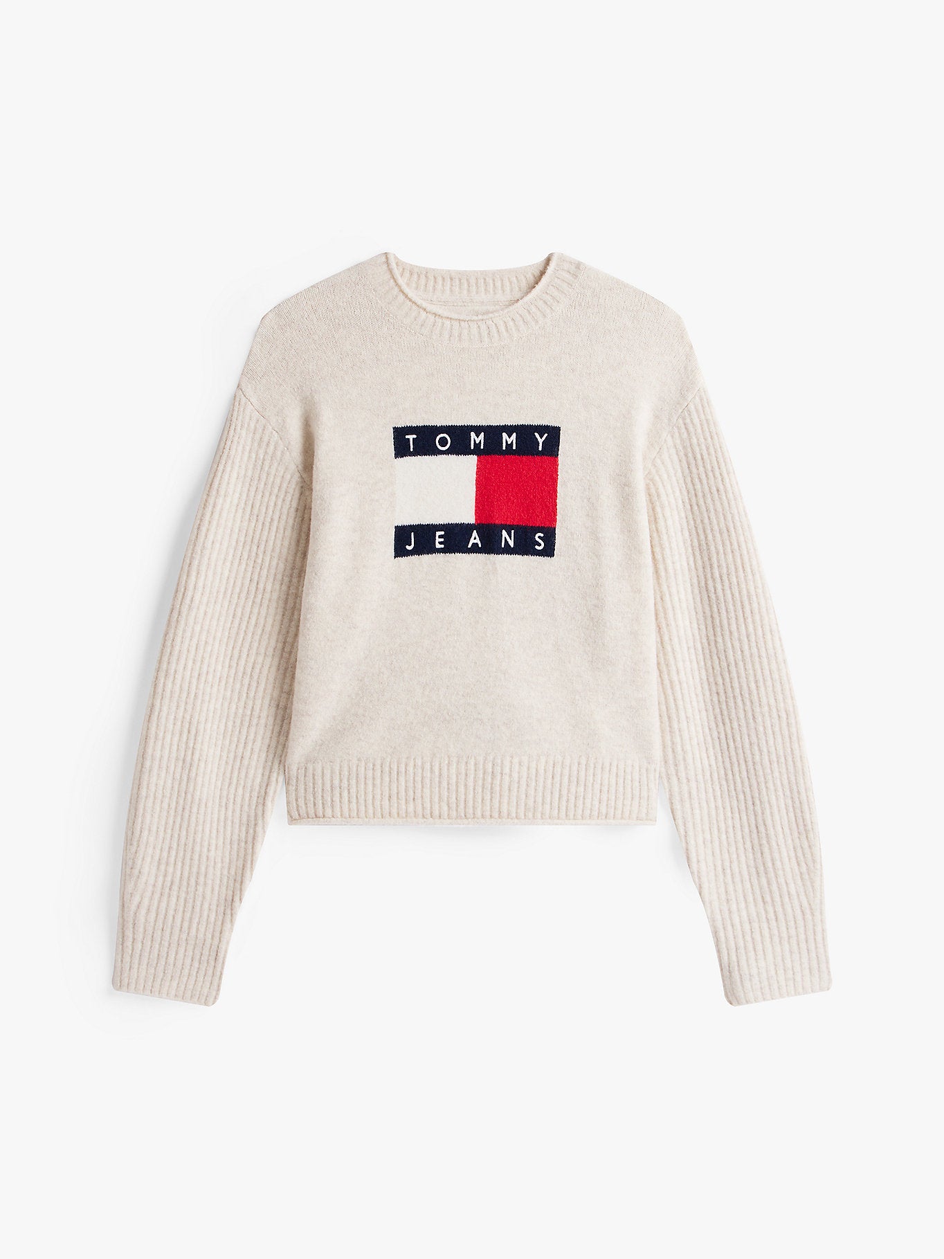 Дамски пуловер Women’s sweater Tommy Hilfiger DW0DW21782AFN Off-White standart view