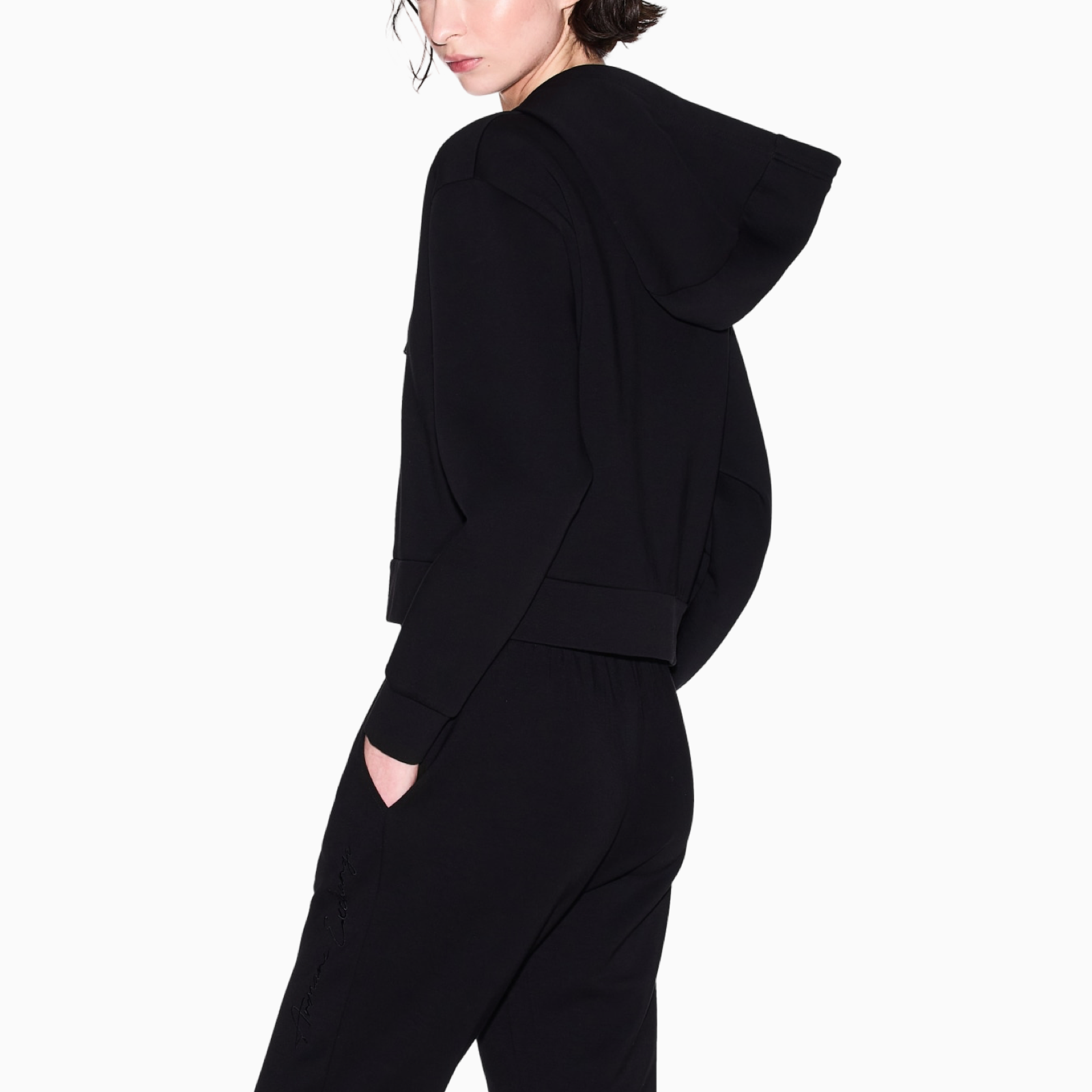 Дамски черен суичър Armani Exchange XW000822 AF10818