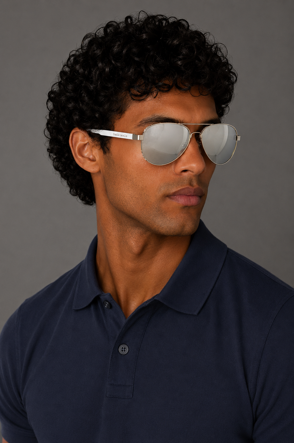 Мъжки слънчеви очила Frankie Morello Men Sunglasses FEMF8015US FR-02 SIlVER/AST Model View