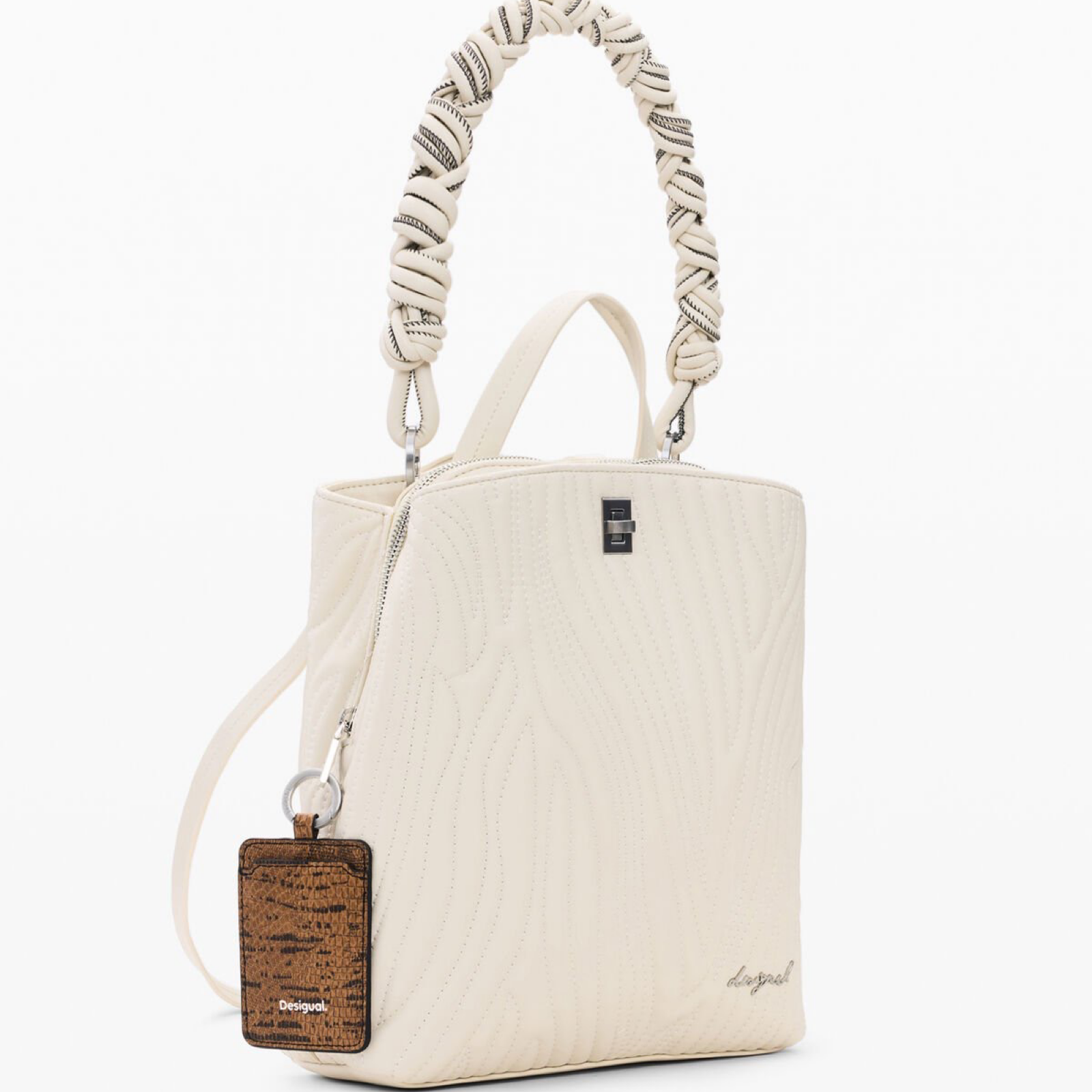 Дамска бяла раница Desigual Women Rucksack 26SAKP41 1008 Side View