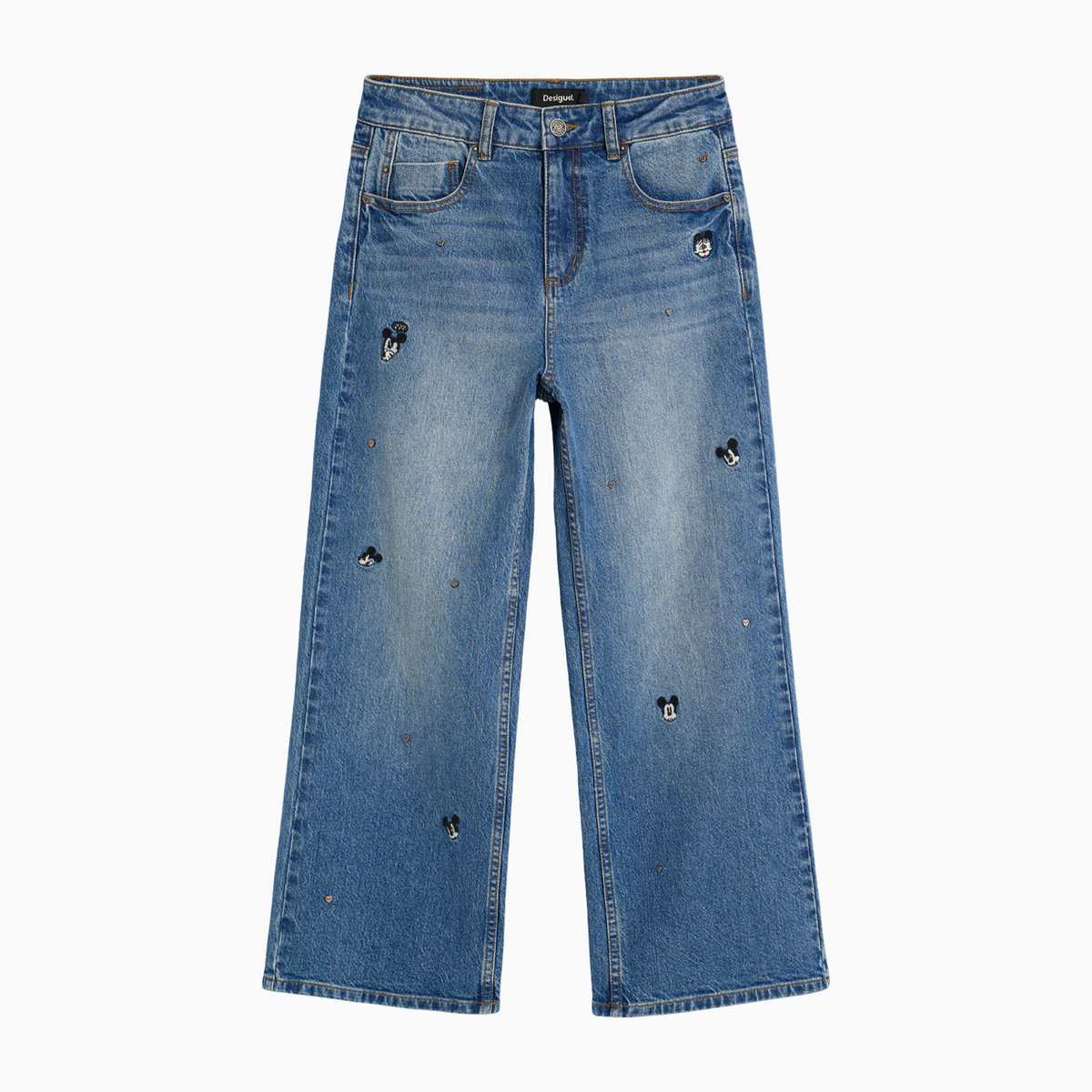 Дамски дънки Desigual Mickey Women Jeans 26WWDD09 5007 Front View