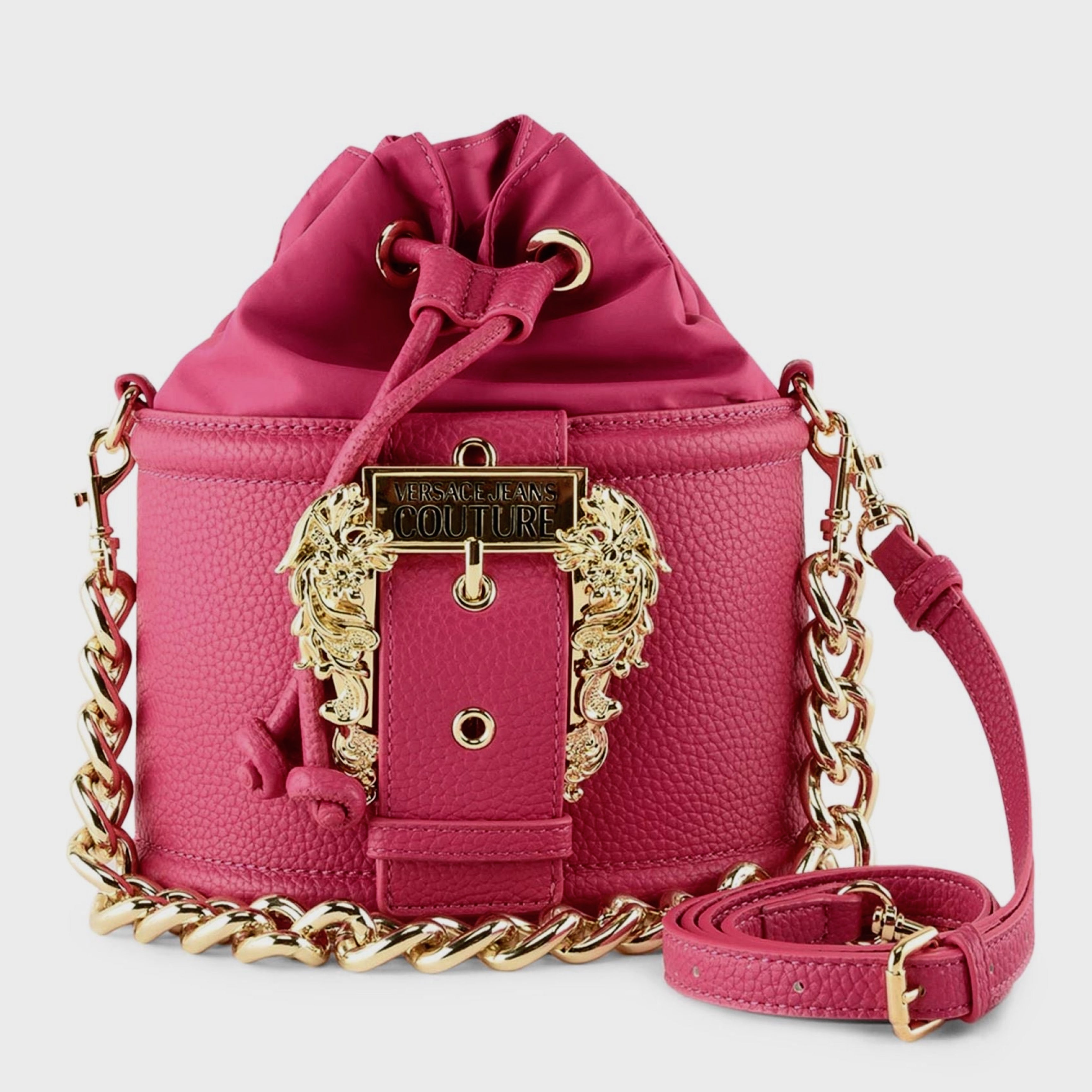 Дамска чанта за през рамо Versace Jeans Couture 75VA4BF3 ZS827 455 кръгла форма в розово