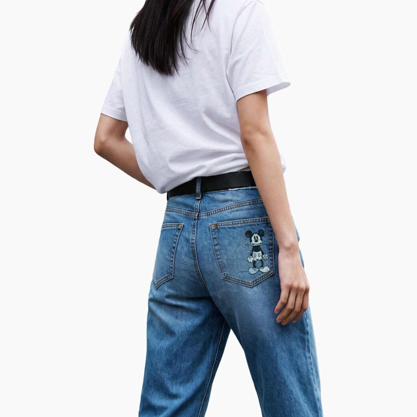 Дамски дънки Desigual Mickey Women Jeans 26WWDD09 5007 Back View
