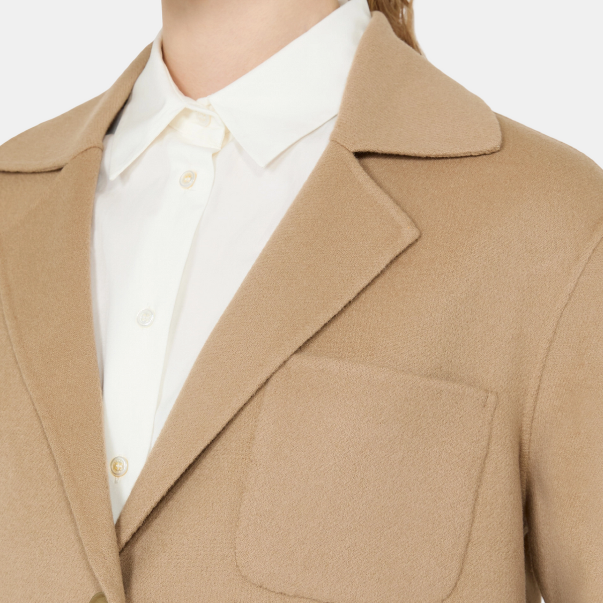 Max Mara Double Cropped Jacket WE5046026106063 CAMEL Close-Up
