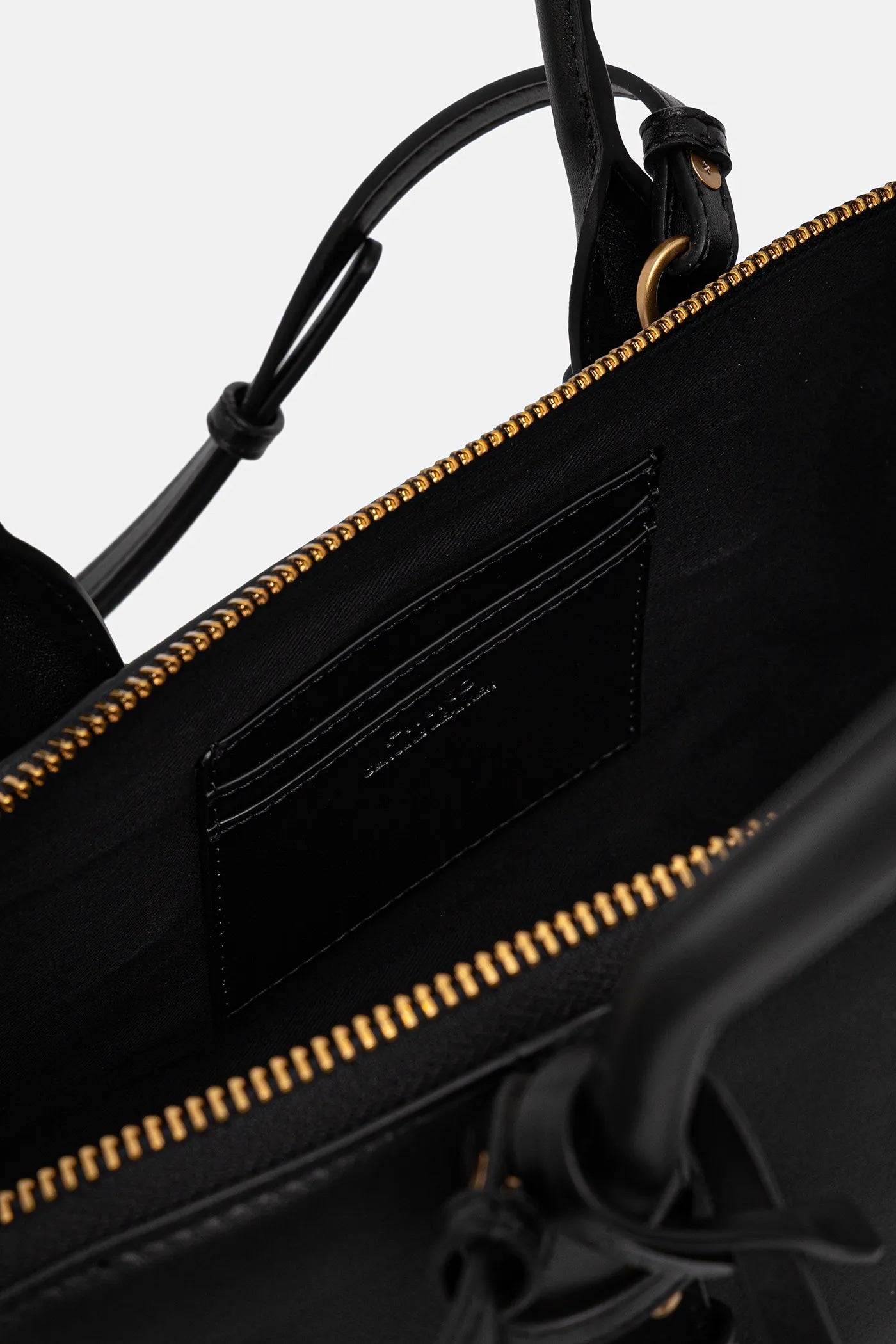 Дамска чанта Women’s large bowling baguette bag Pinko 106169 A0QO Z99Q Black inside view